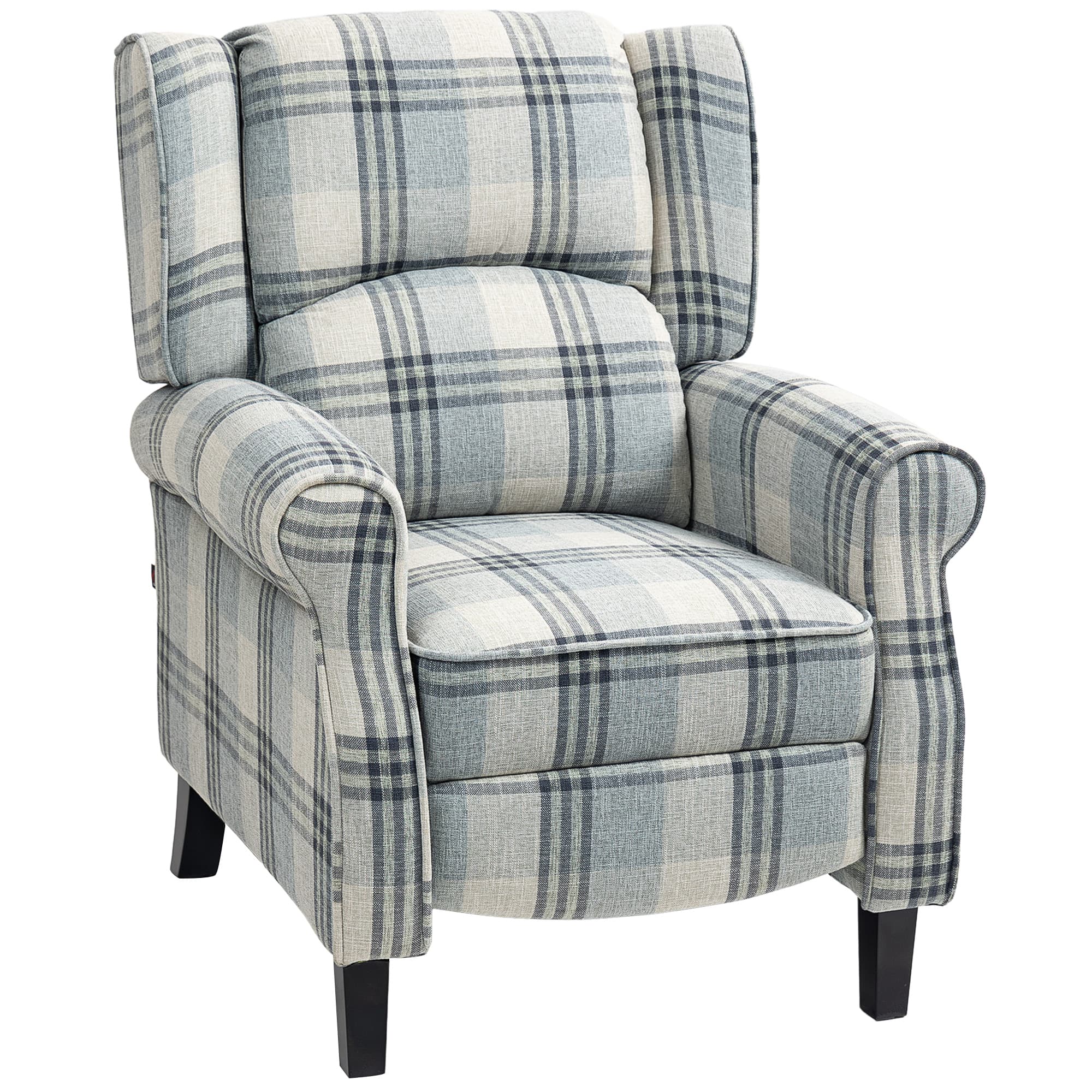 HOMCOM 160° Reclining Armchair, with Footrest, Cat Scratch Resistant, Grey | Aosom UK