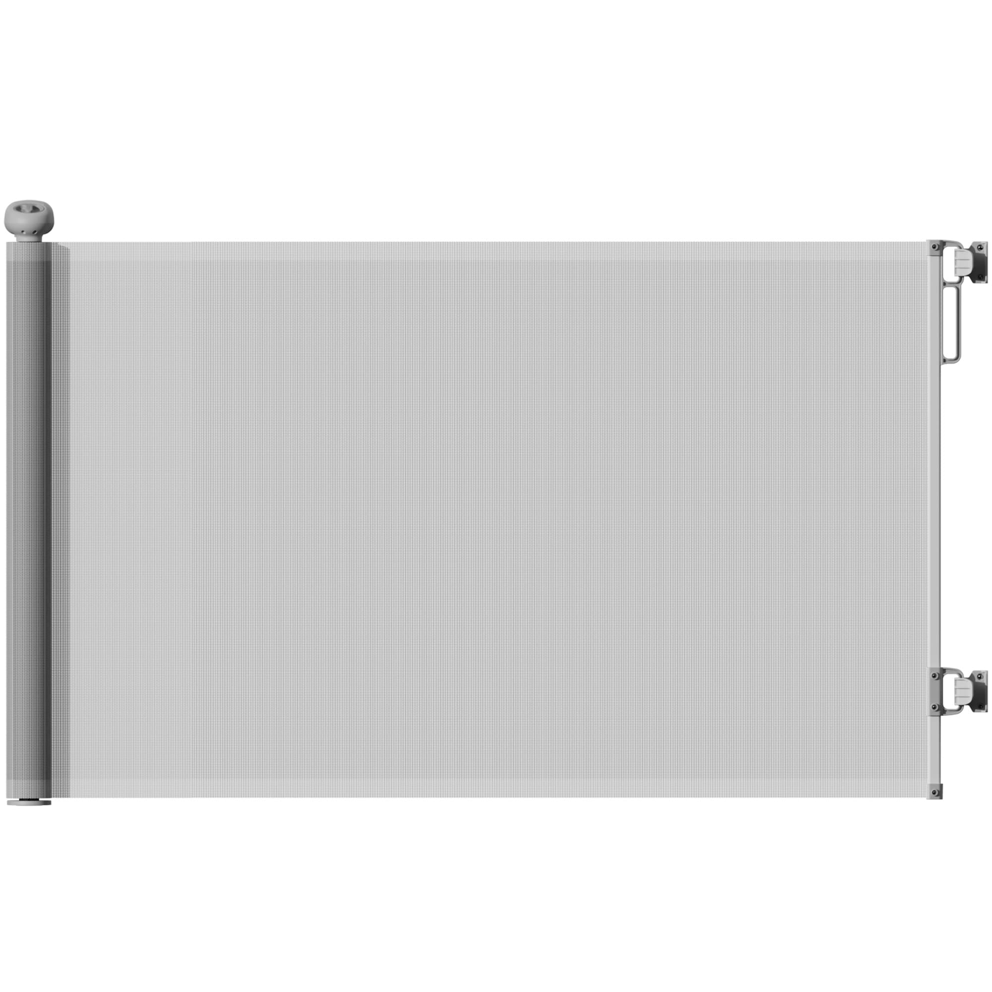 PawHut Retractable Stair Gate Extends Up to 140 cm Wide, Dog Gate for Doorways, Stairways, Hallways, Grey