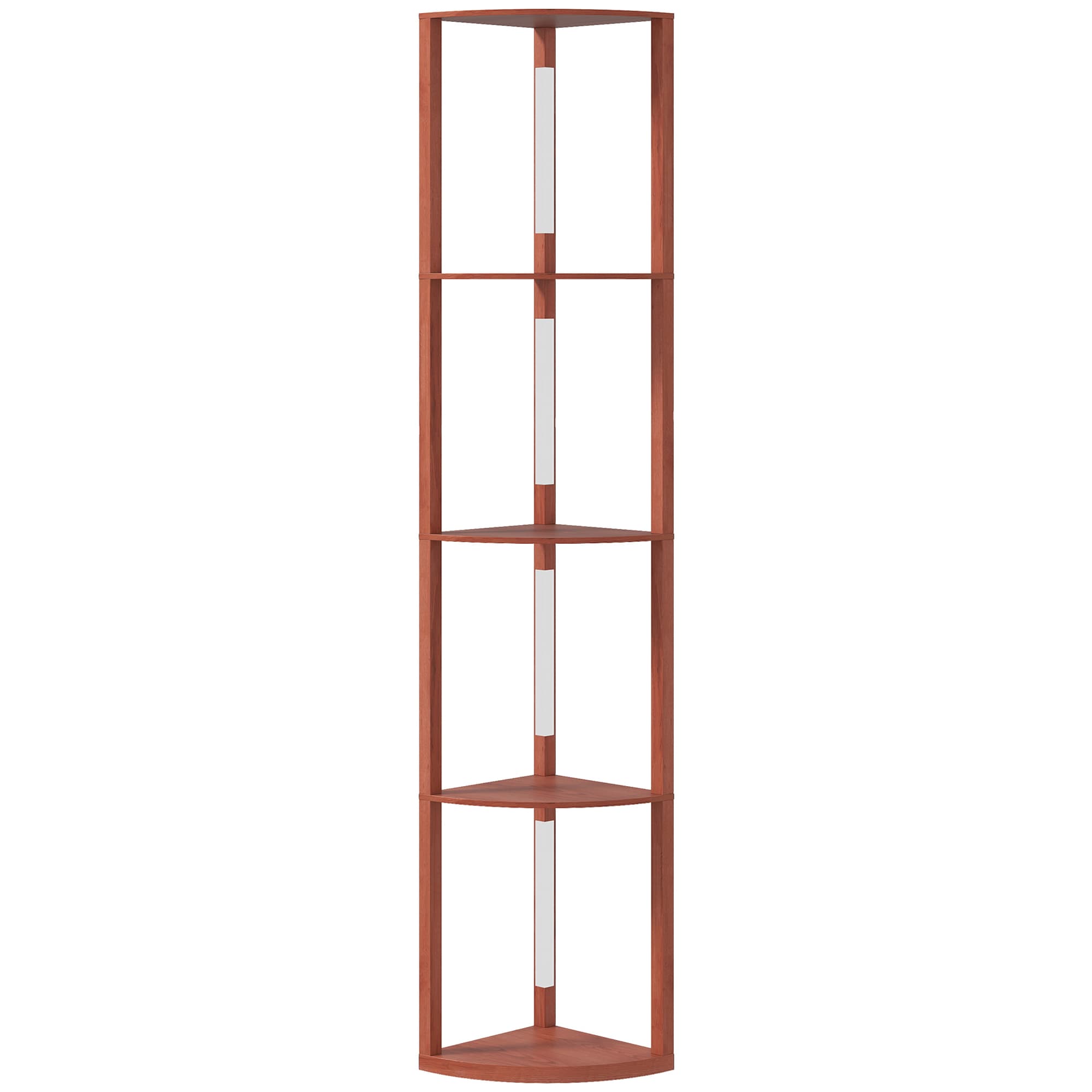HOMCOM Corner Floor Lamp for Living Room Bedroom with Dimmable Warm White LED Light, Modern Tall Standing Lamp, Brown | Aosom UK