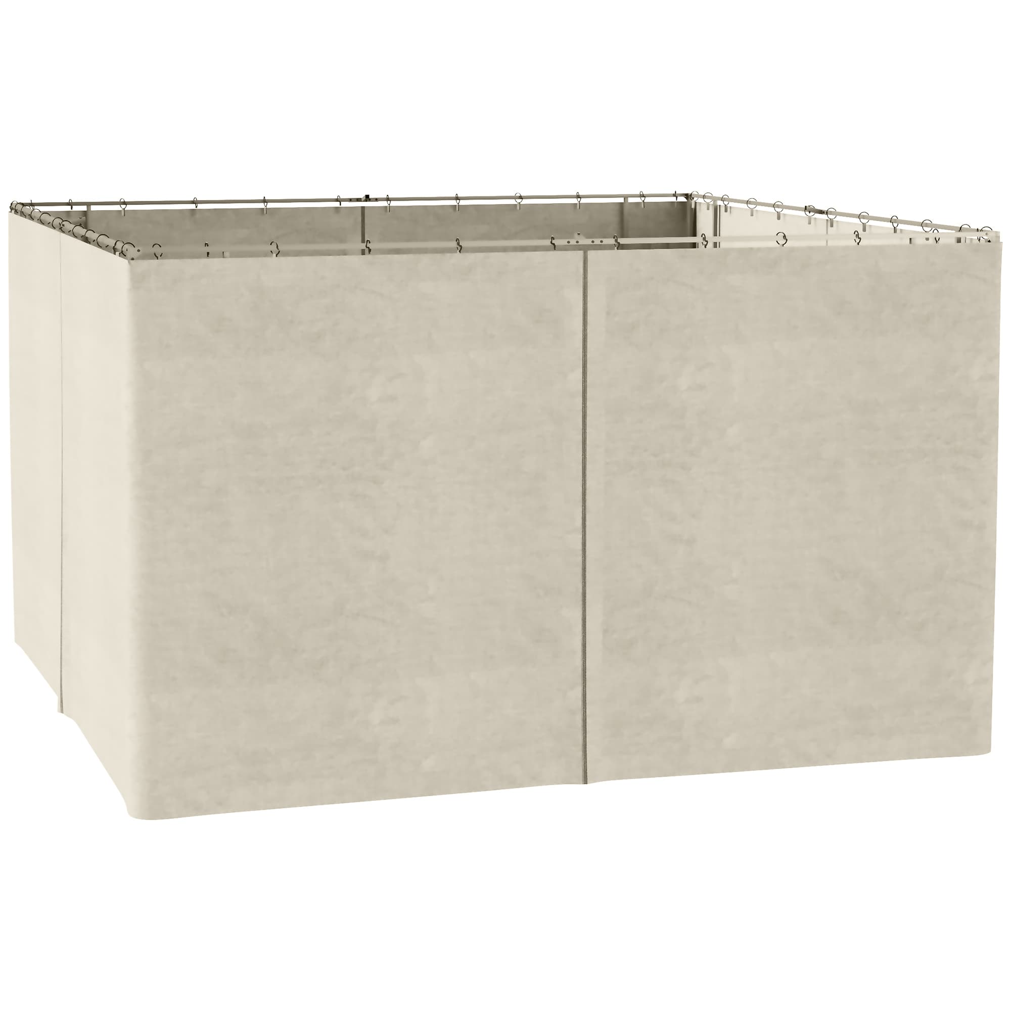 Outsunny 4 Pack Universal Gazebo Replacement Sidewalls Privacy Panel for Most 3 x 4m Gazebo Canopy Pavillion Outdoor Shelter Curtains Beige | Aosom UK