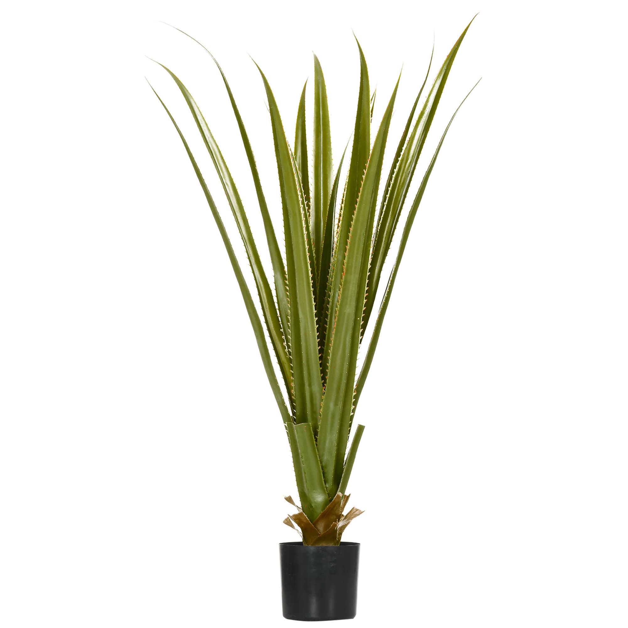 HOMCOM Verdant Vignette: Artificial Agave Succulent Plant, Faux Greenery for Indoor/Outdoor Decor, 15x15x90cm, Green | Aosom UK