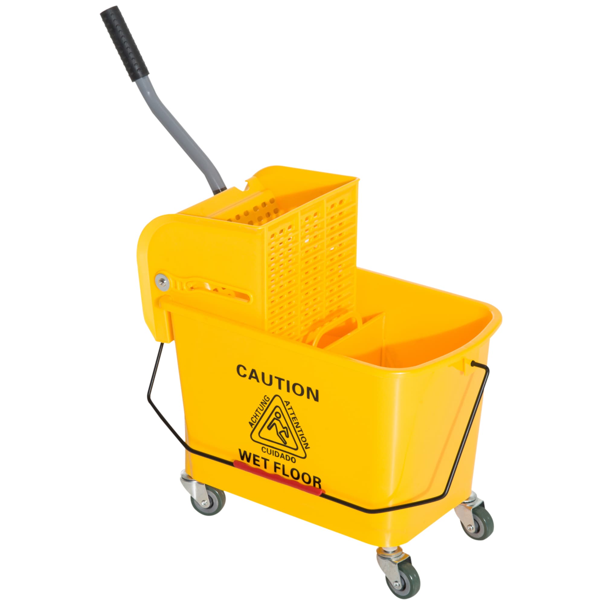 HOMCOM Mop Bucket With Wringer Como Mini Press 20L w/ caster wheels