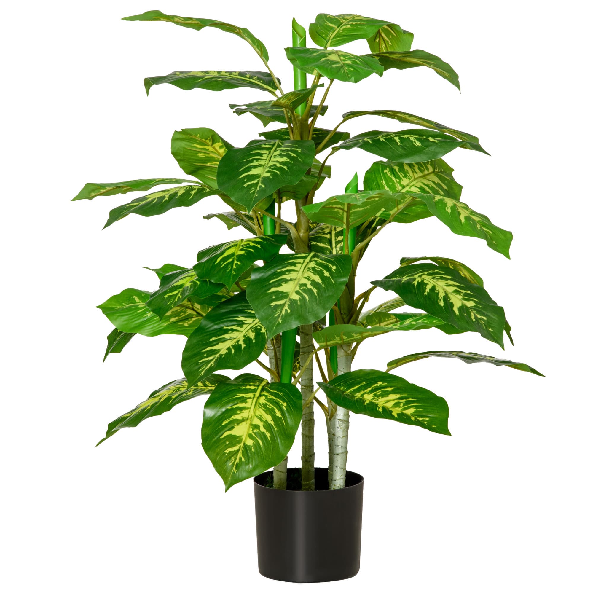 HOMCOM Artificial Evergreen Tree Fake Decorative Plant in Nursery Pot for Indoor Outdoor Décor, 95cm | Aosom UK