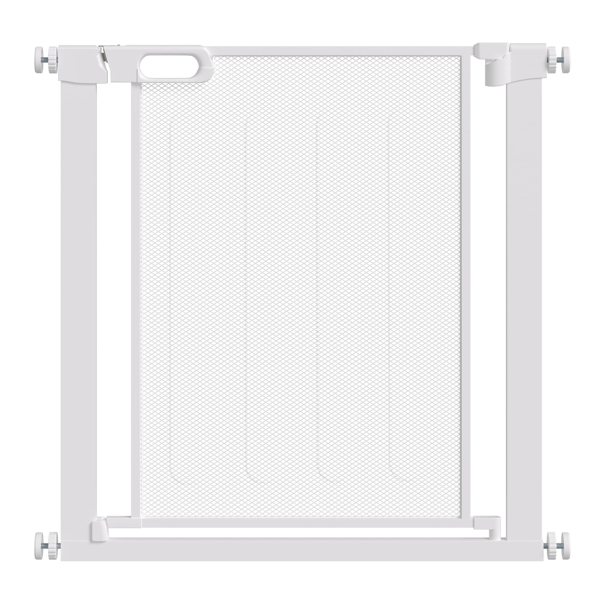 PawHut Pressure Fit Safety Gate for Doors & Stairs, Dog Gate w/ Auto Close, Pet Barrier for Hallways, w/ Double Locking Openings 75-82 cm | Aosom UK
