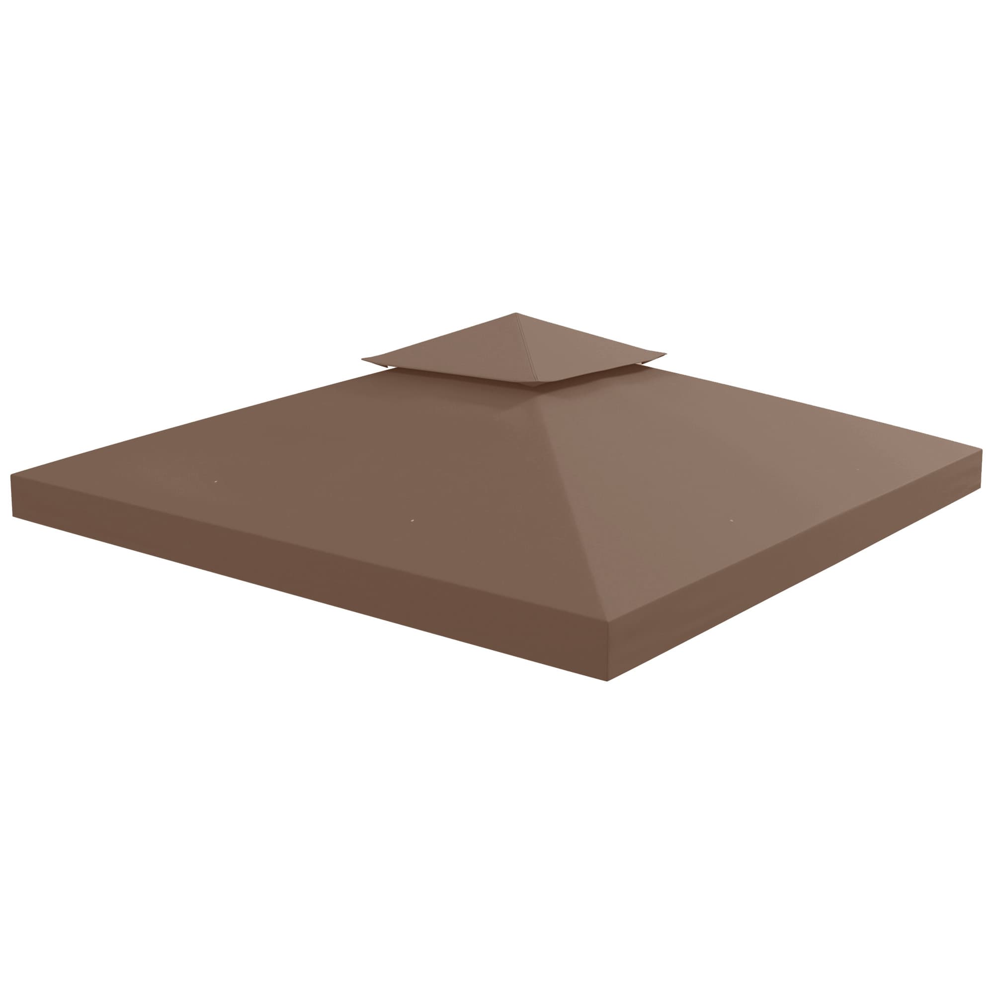 Outsunny 3 x 3(m) Gazebo Replacement Canopies Replacement Cover Spare Part Coffee (TOP ONLY) | Aosom UK