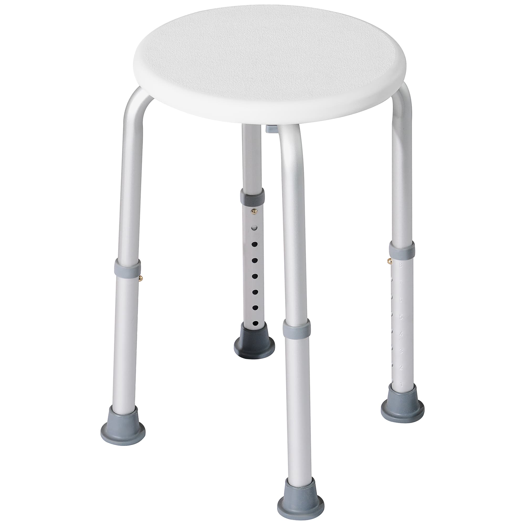 HOMCOM Adjustable Bath Chair: Shower Seat with Safety Features for Elderly, Bathroom Assistance, White | Aosom UK thumbnail 2