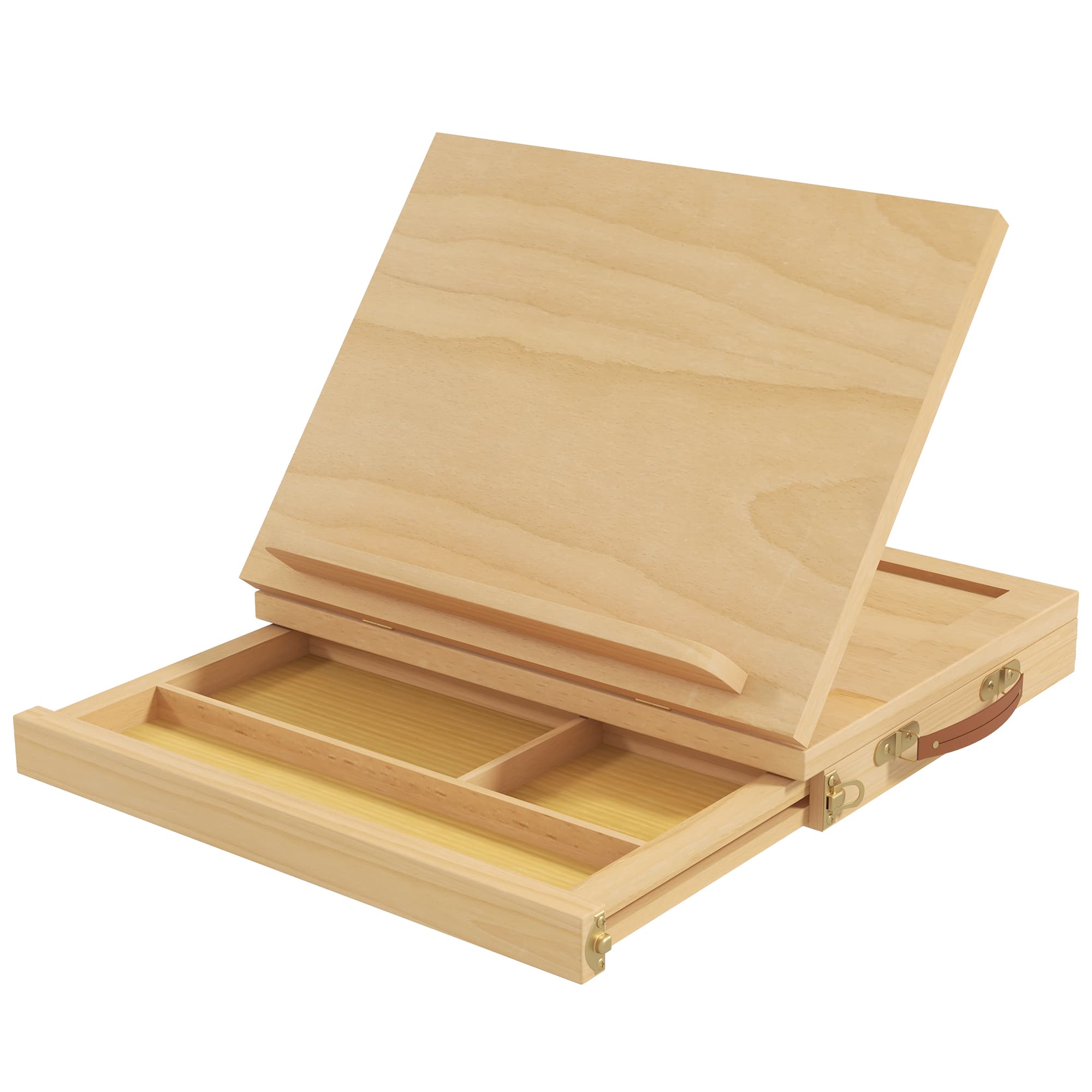 Vinsetto Wooden Table Easel Box, Adjustable Beechwood Table Box Easel w/ Storage Drawer, Portable Folding Artist Drawing & Sketching Board | Aosom UK