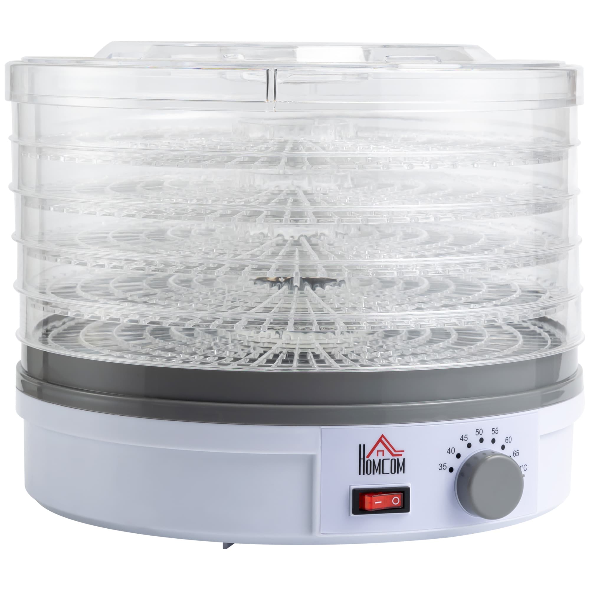 HOMCOM Food Dehydrator: 5 Tier 245W Dryer for Drying Fruits, Meats, Veggies, Jerky & Pet Treats | Aosom UK