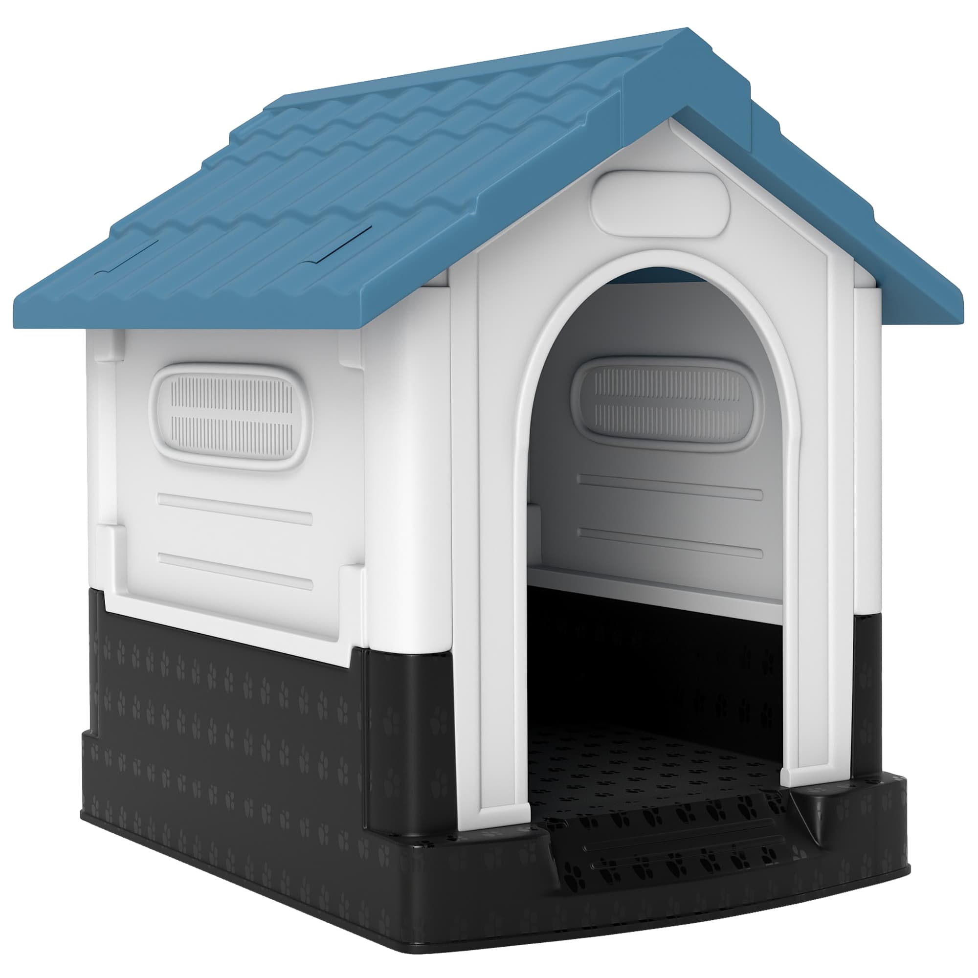 PawHut Dog House Dog Kennel 64.5 x 57 x 66cm with Sturdy Thick PP & Elevated Base for Miniature Dogs, up to 4kg and 36cm in Body Length | Aosom UK
