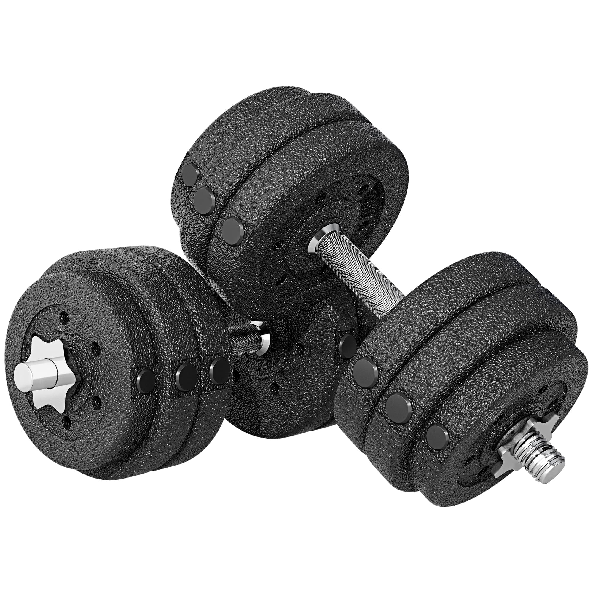 HOMCOM 30KG Adjustable Dumbbells Set, Hand Weights Set for Home Gym Weight Lifting Training | Aosom UK