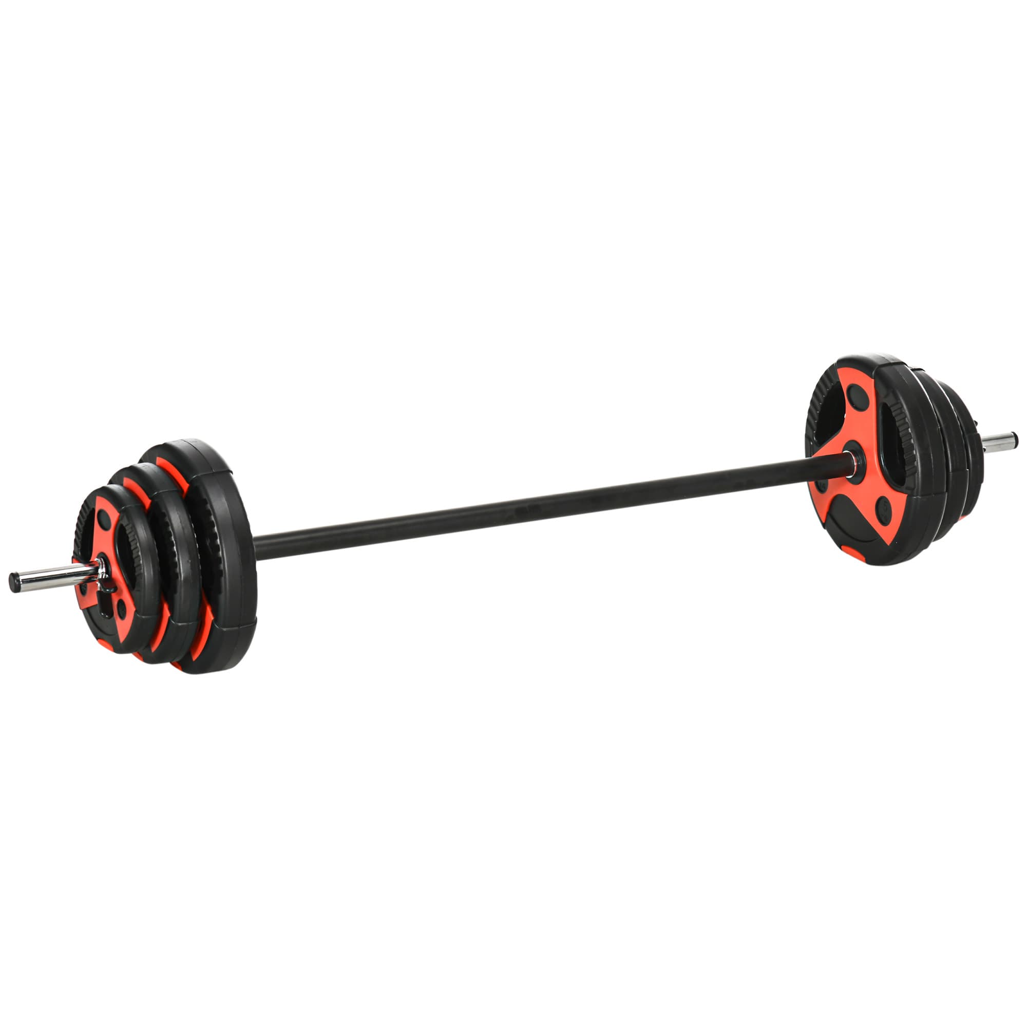 SPORTNOW 20kg Barbell Weights Set, Adjustable Weight Set, Free Body Pump Bar and Weights, Weight Lifting Strength Training Equipment for Home Gym Exercise