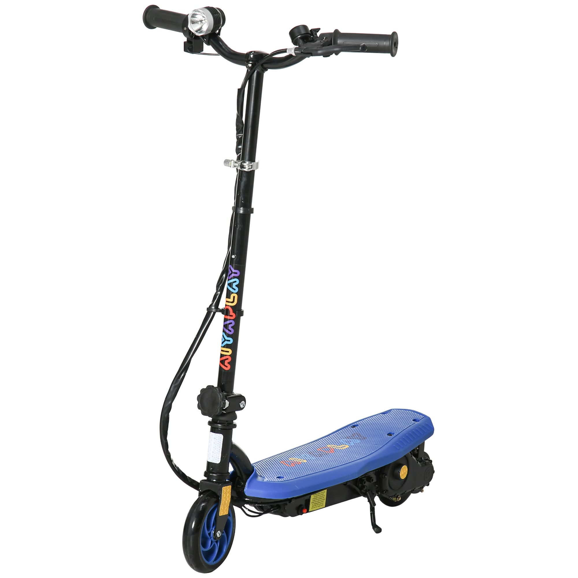 HOMCOM Foldable Electric Scooter, with LED Headlight, for Ages 7-14 Years - Blue | Aosom UK