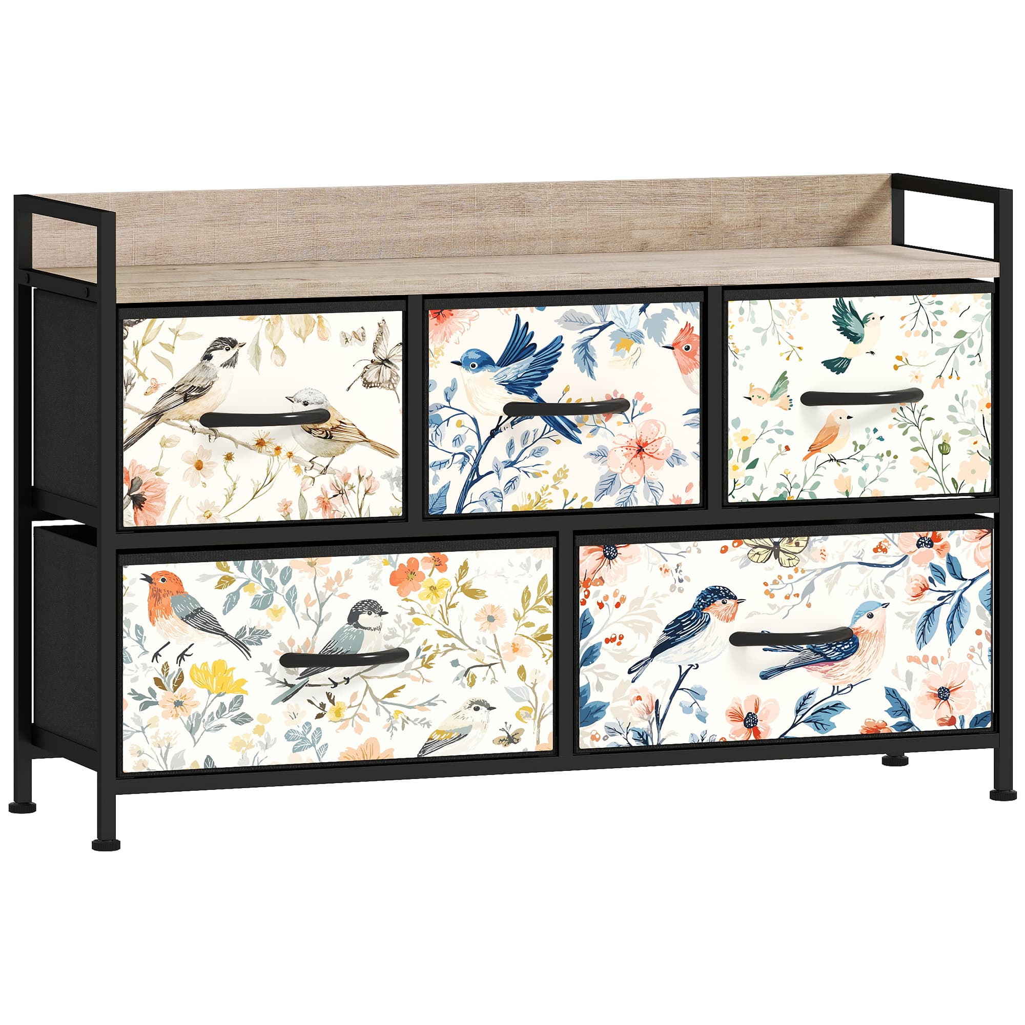 HOMCOM 4-Drawer Chest of Drawers - White thumbnail 2