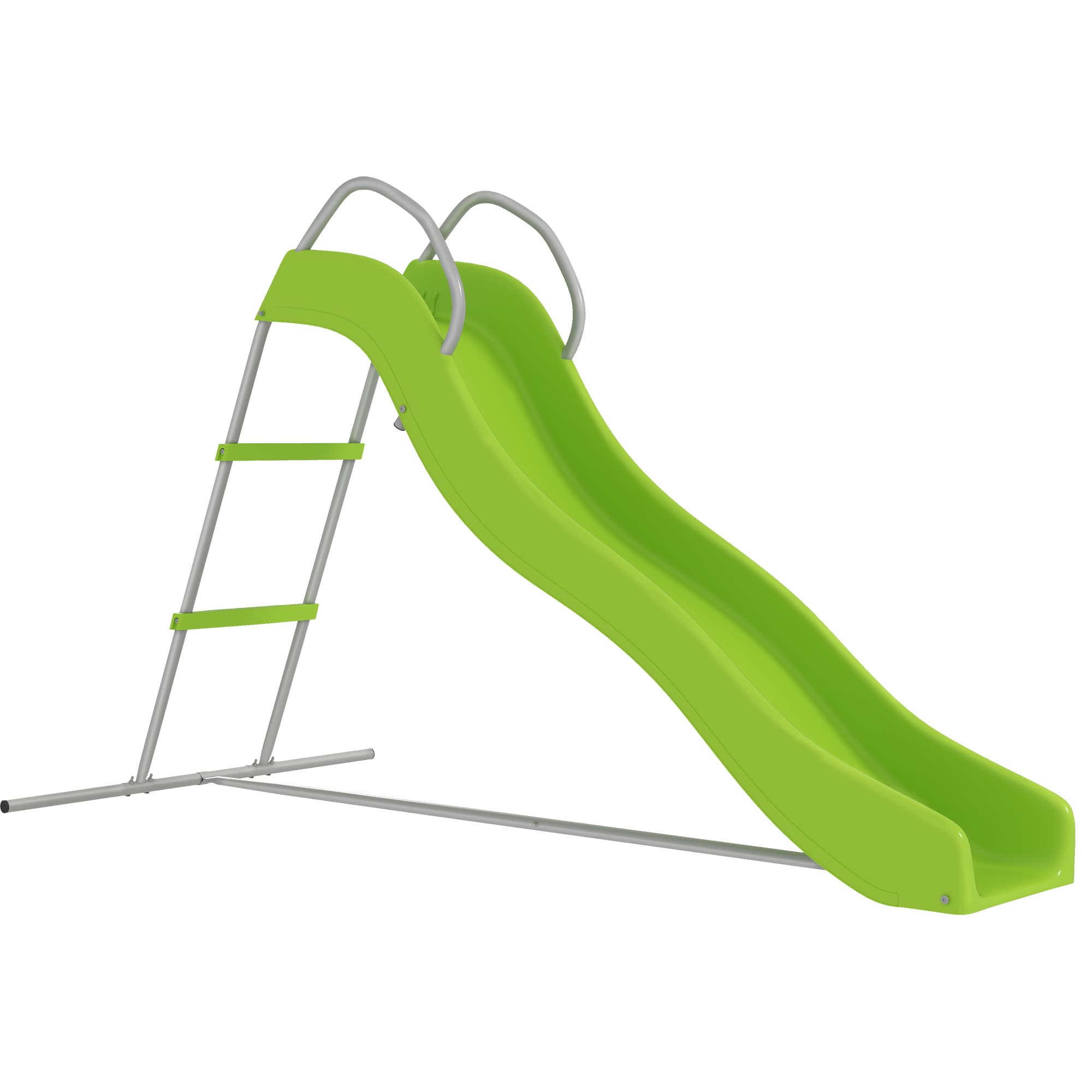 AIYAPLAY Freestanding Kids Slide with Climbing Ladder, Outdoor Playground Equipment for Children Ages 3-8 Years, Green