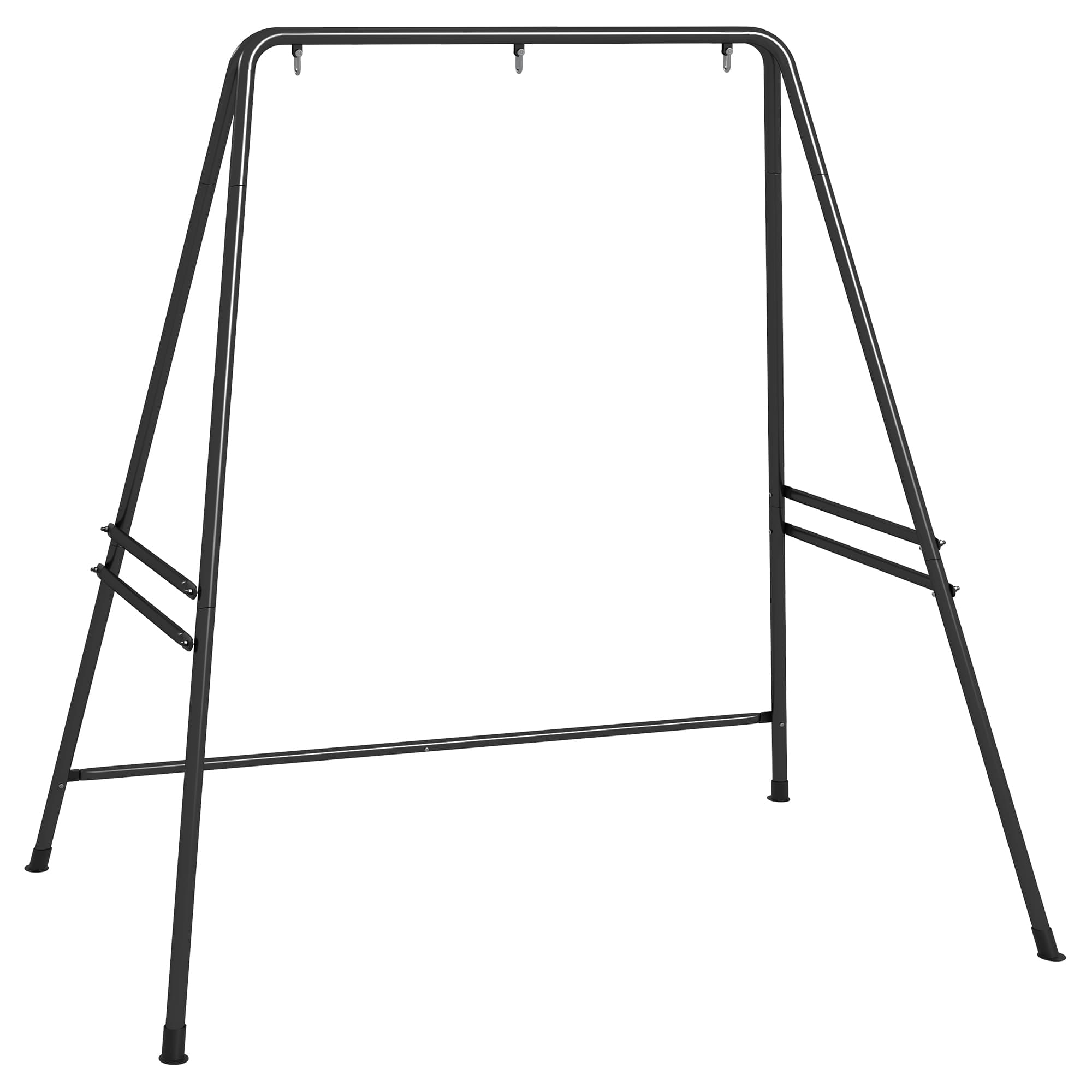Outsunny Hammock Chair Stand, Hanging Heavy Duty Metal Frame Hammock Stand for Hanging Hammock Air Porch Swing Chair, Egg Chair, Black thumbnail 2