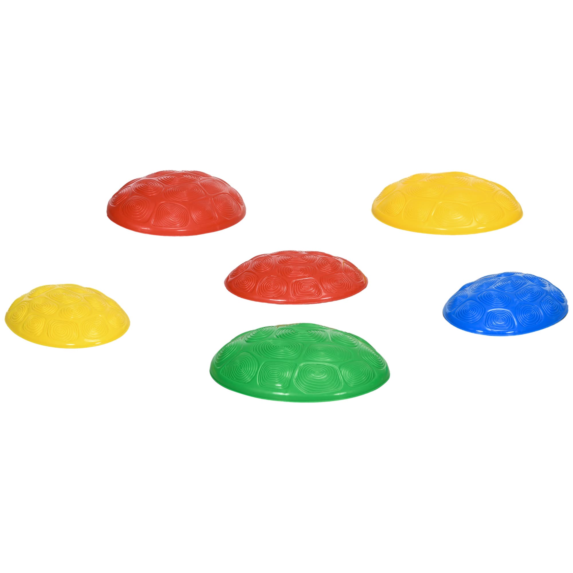 ZONEKIZ 6Pcs Kids Stepping Stones with Non-Slip Mats, Balance River Stones Indoor Outdoor Sensory Toys for 3-8 Years Old | Aosom UK