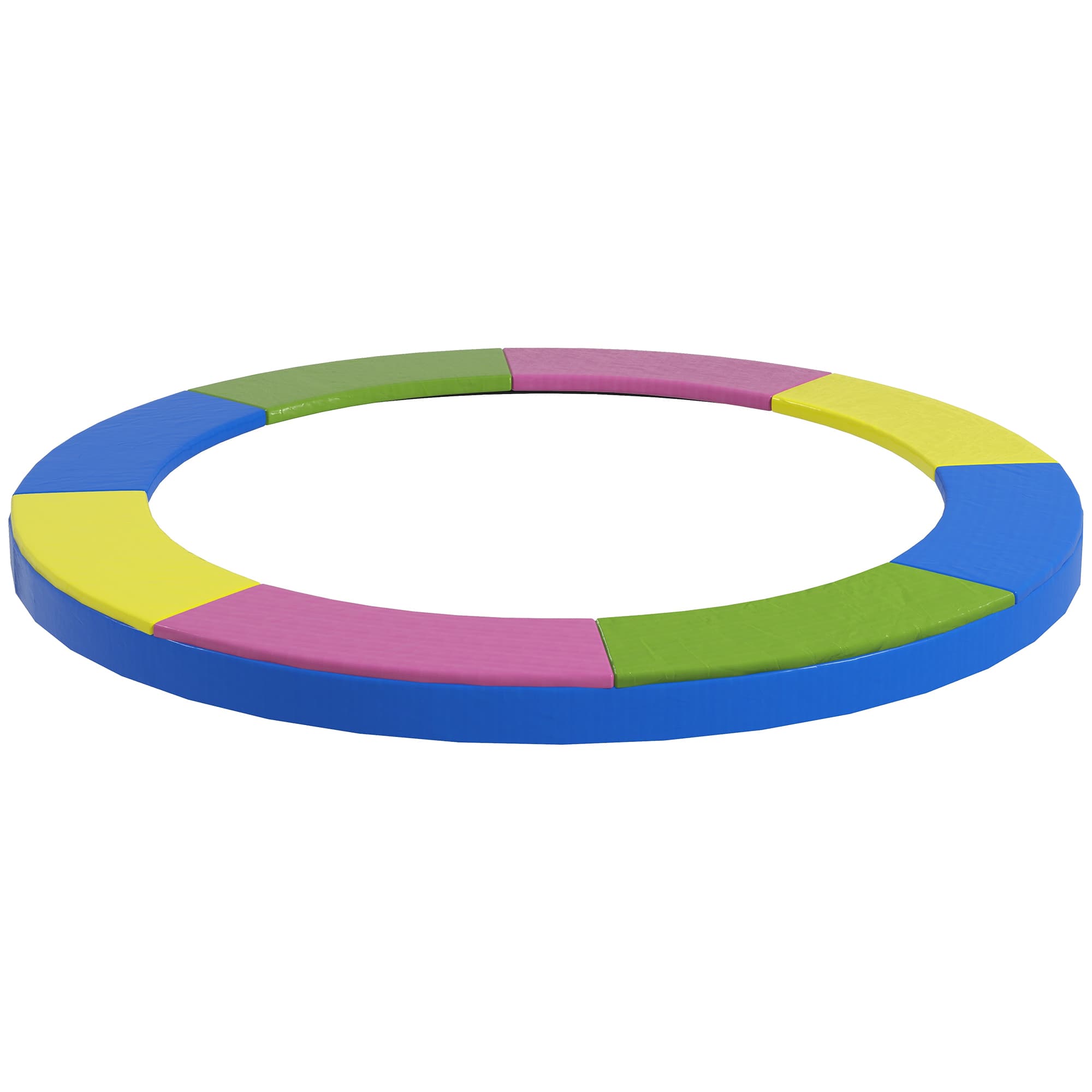 SPORTNOW 10FT Trampoline Spring Cover, Plastic Trampoline Pad Replacement with Elastic Cord, Waterproof, UV Resistant and Tear-Resistant, All-Weather Trampoline Accessories, Multi-Colored