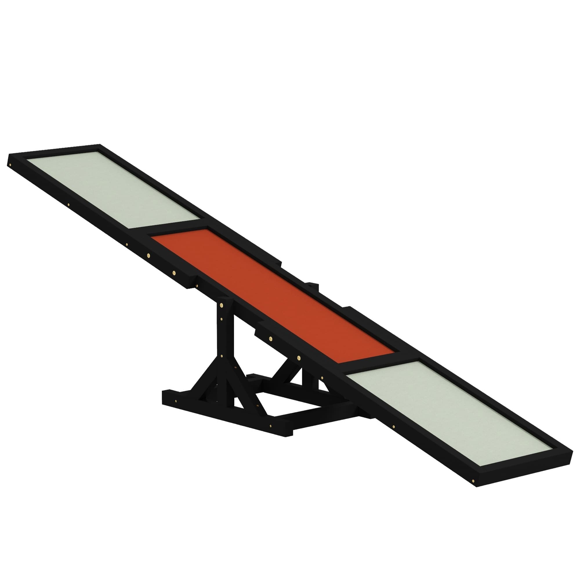 PawHut Wooden Pet Seesaw for Big Dogs, Dog Agility Equipment with Anti-Slip Surface - Black | Aosom UK