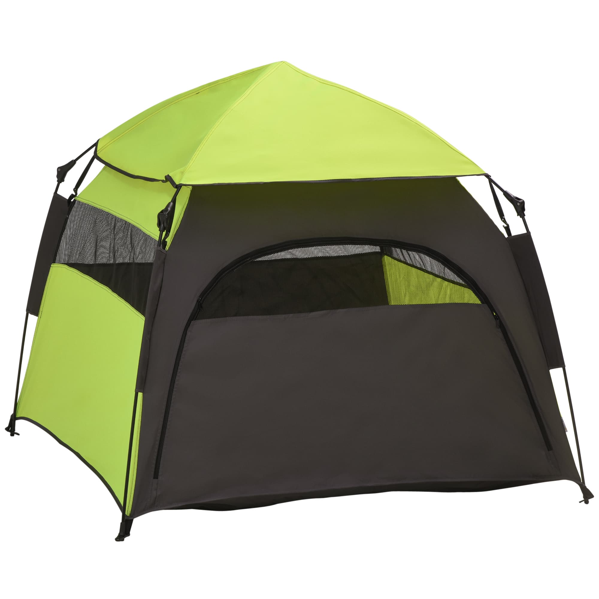 PawHut Foldable Dog Cat Tent with Waterproof Oxford, Carry Bag for Extra Large Dog, Green | Aosom UK