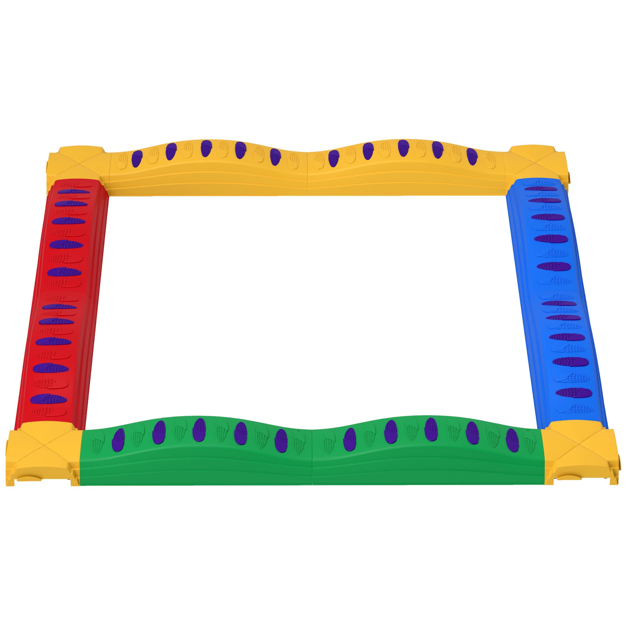 AIYAPLAY 12PCs Kids Balance Beam Stepping Stones w/ Non-Slip Foot Pads | Aosom UK