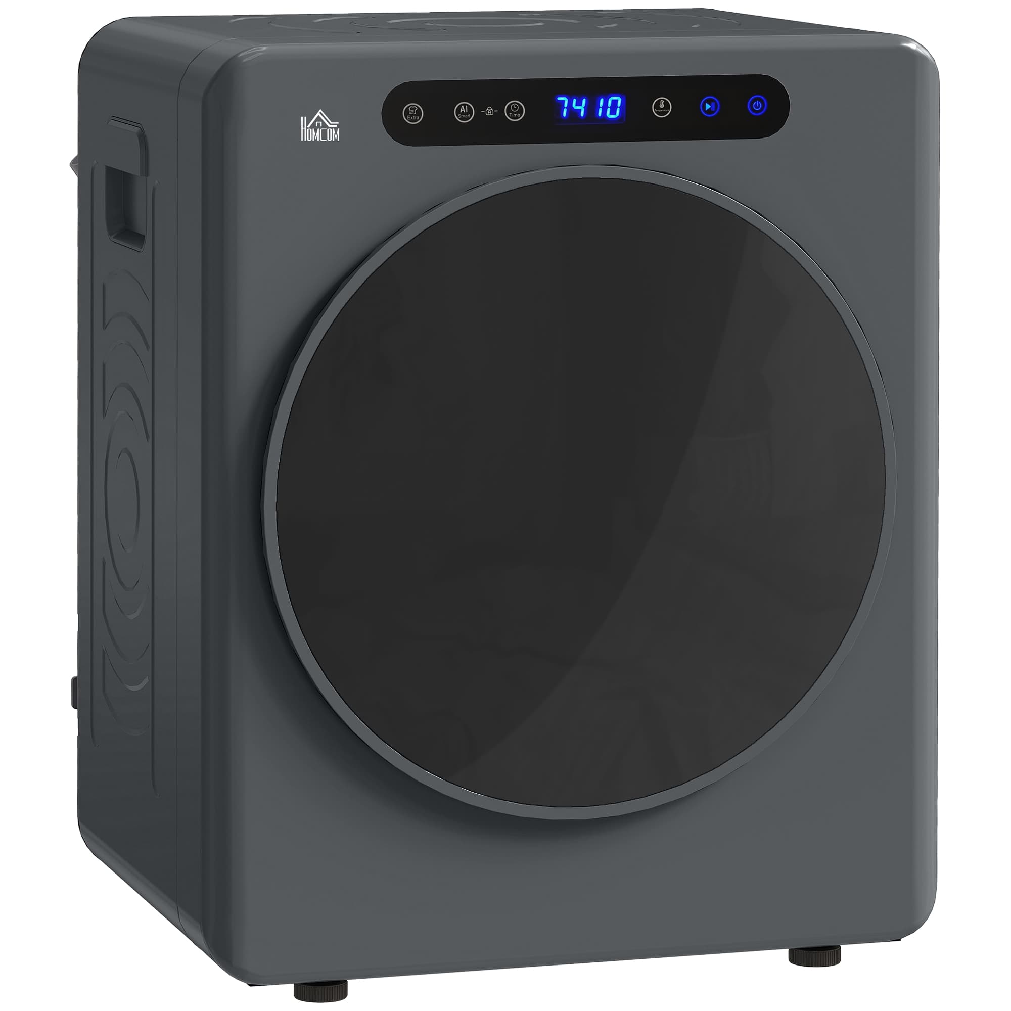 HOMCOM Small Tumble Dryer 4kg Compact 40-60℃ Grey Energy Efficient Fast Drying | Aosom UK