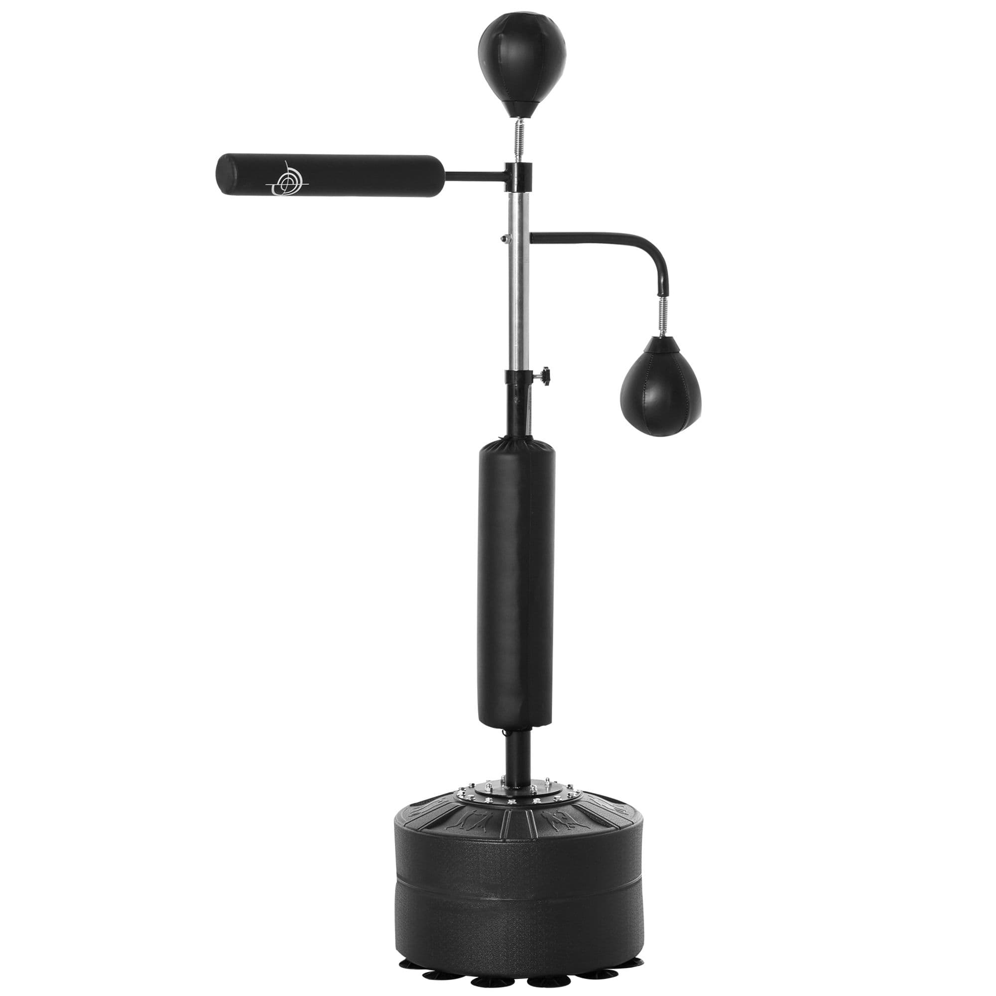 HOMCOM 3-in-1 Boxing Punching Bag Stand with 2 Speedballs, 360° Relax Bar, & PU-Wrapped Bag & Adjustable Height | Aosom UK