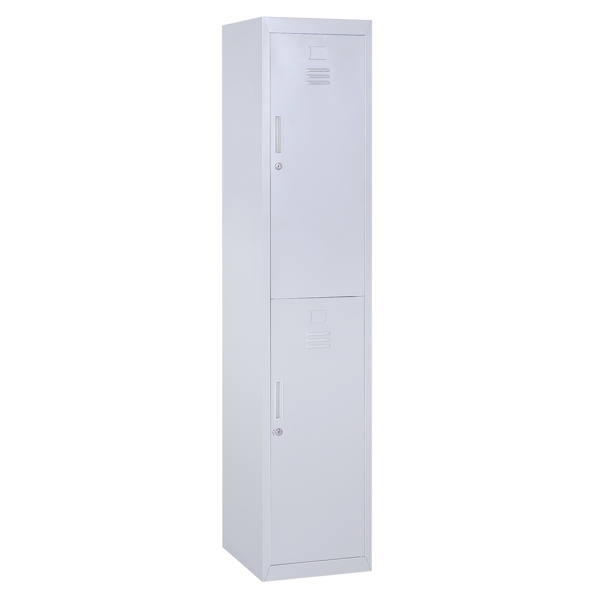 Vinsetto Steel Locker Cabinet, Lockable Office Storage with Shelves, Durable Cold-Rolled Steel, for Schools, Offices, Gyms, Grey | Aosom UK