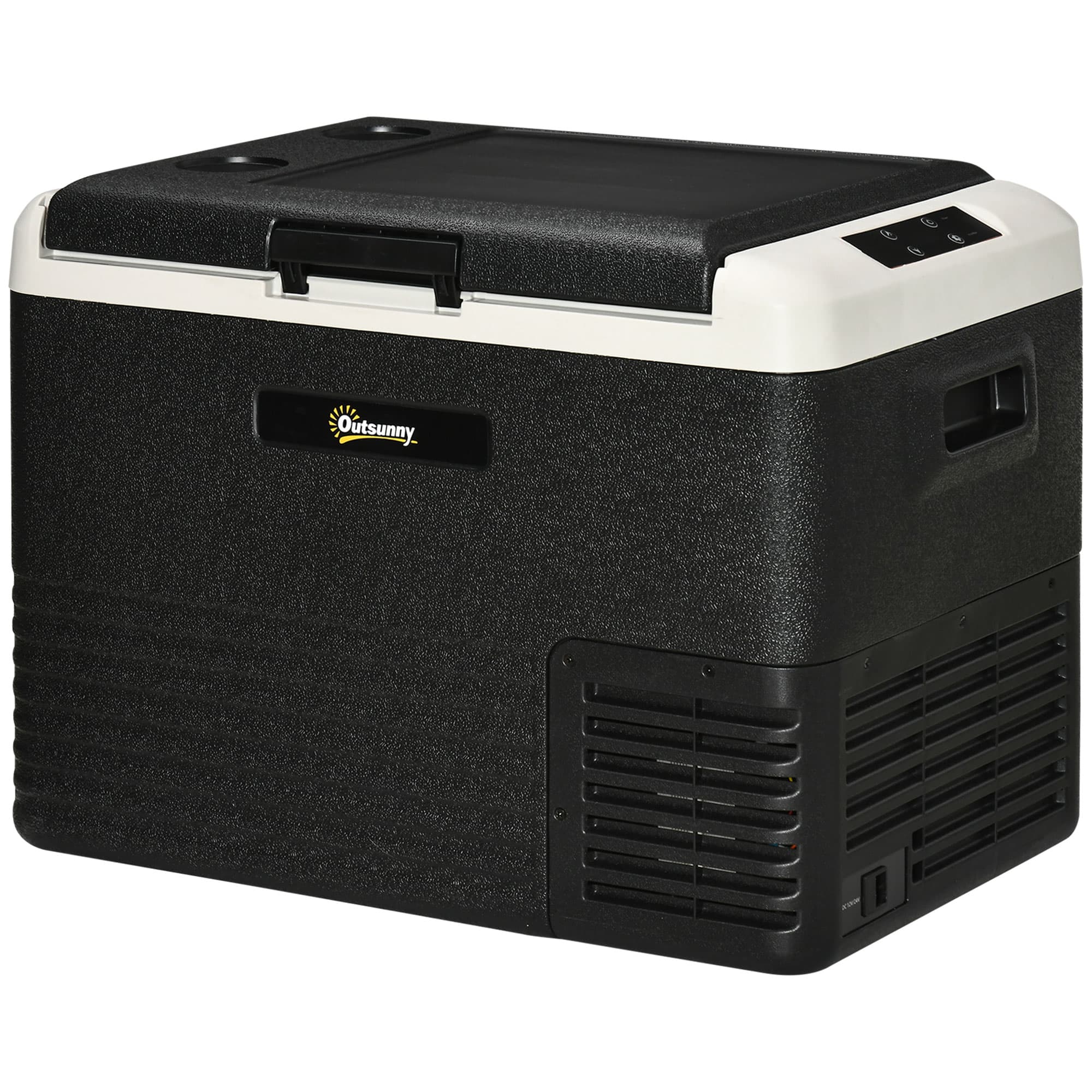 Outsunny 40L Car Refrigerator, Portable Compressor Car Fridge Freezer, Electric Cooler Box with 12/24V DC and 110-240V AC, Down to -20°C | Aosom UK