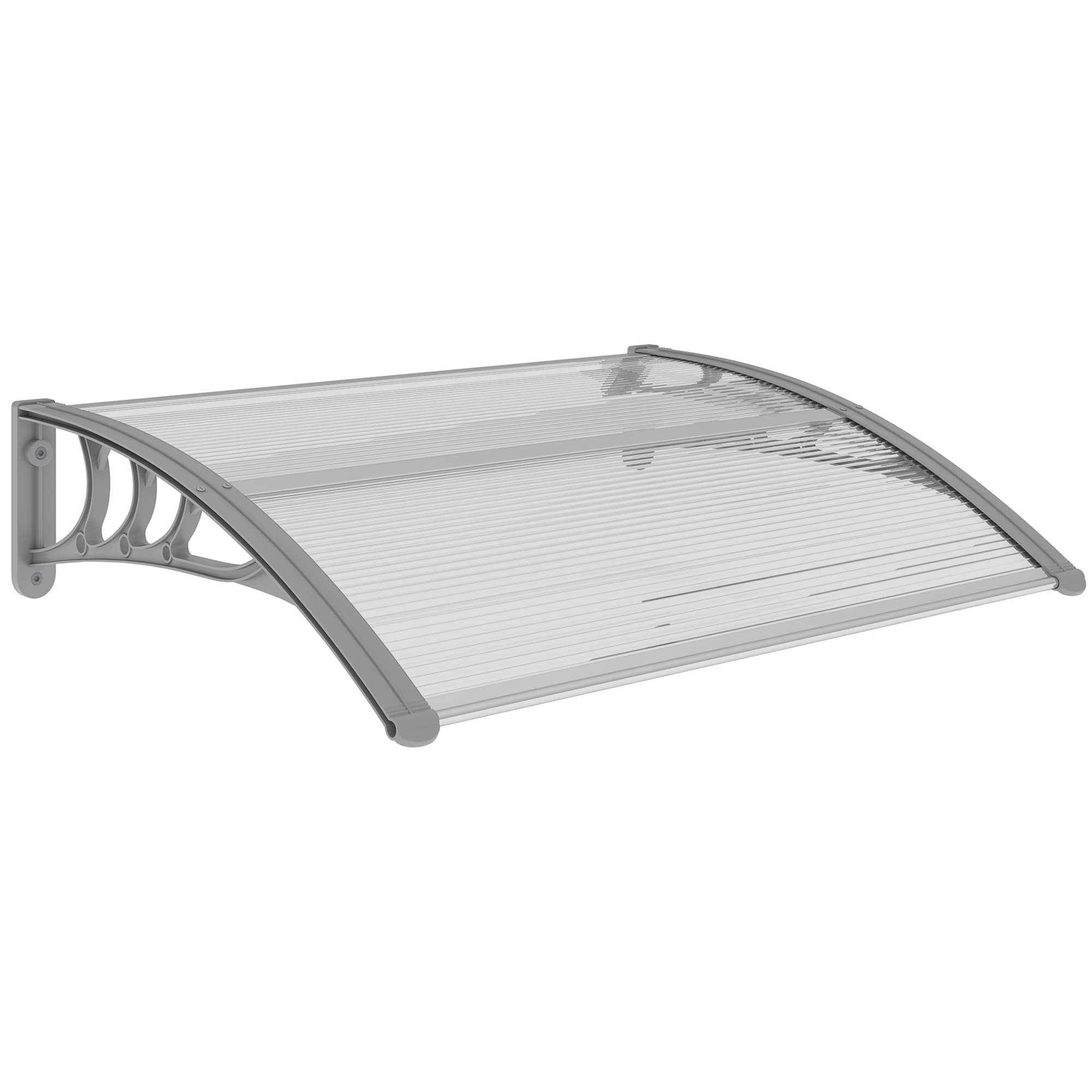 Outsunny Door Canopy Awning Outdoor Window Rain Shelter Cover for Front/Back Door Porch Clear 100 x 80cm