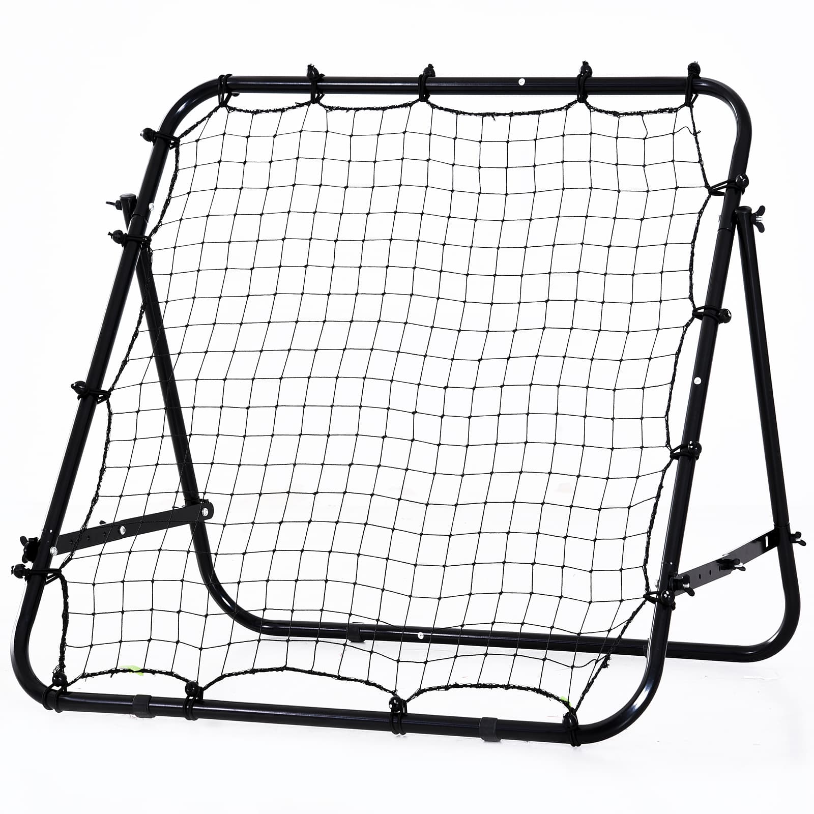 HOMCOM Adults Football Training Aid Multi-Sports Practice W/PE Mesh Metal Tube, 108W x 100D x 65Hcm-Black | Aosom UK