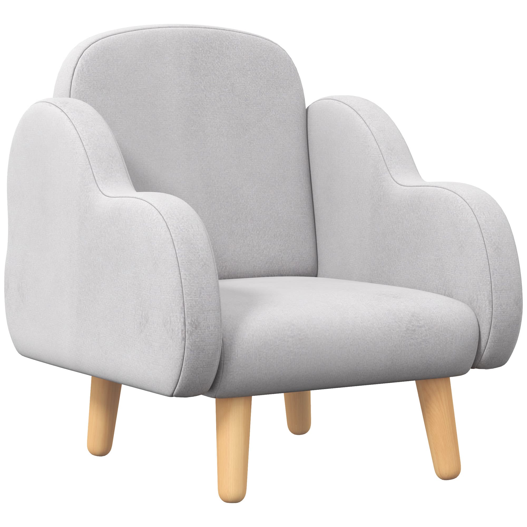 ZONEKIZ Cloud Shape Toddler Armchair, Ergonomically Designed Kids Chair, Children Playroom Mini Sofa for Relaxing, for Ages 1.5-5 Years | Aosom UK