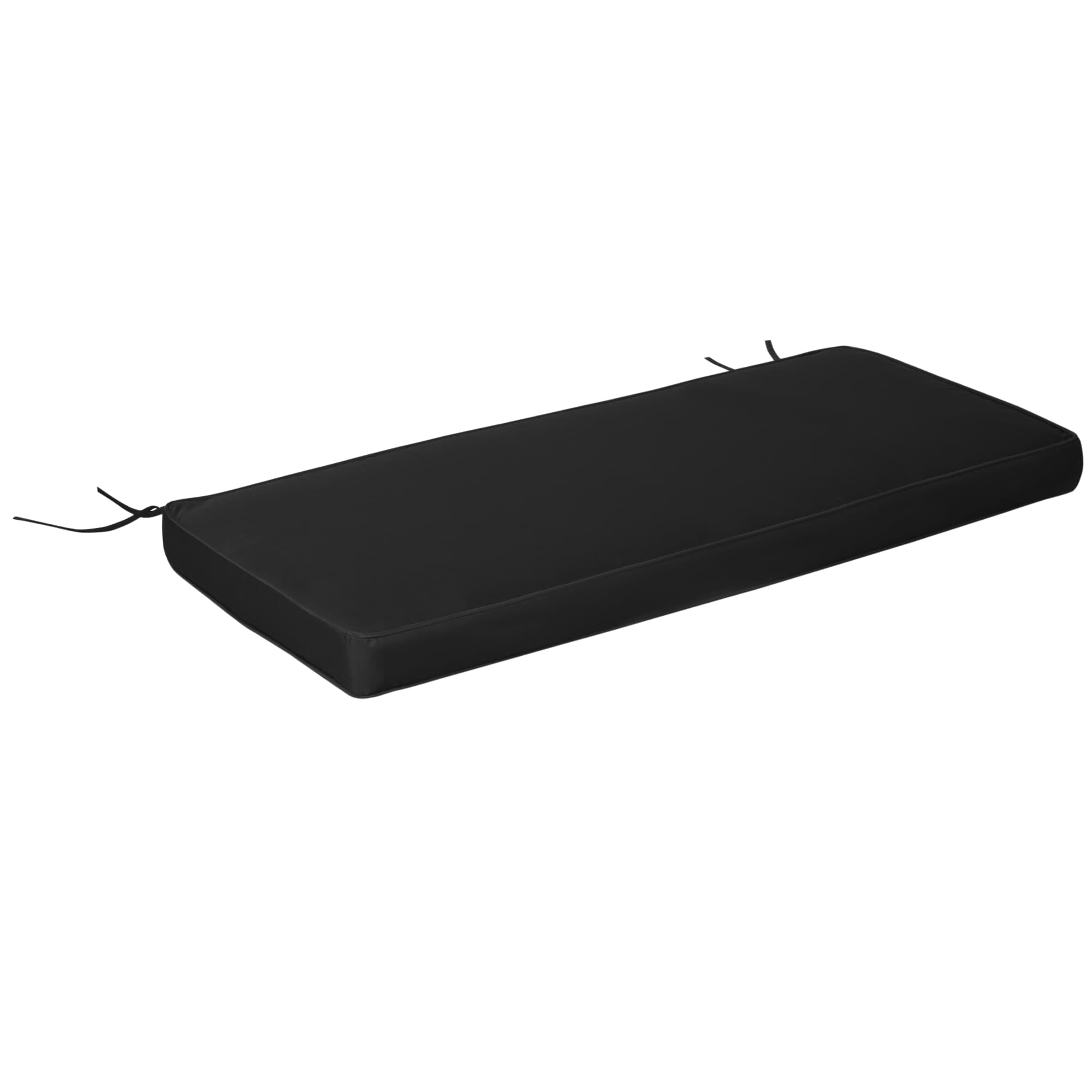 Outsunny Loveseat Cushion for 2 Seater Garden Bench, Comfortable Seat Pad for Outdoor Furniture, 120 x 50 x 8 cm, Black | Aosom UK