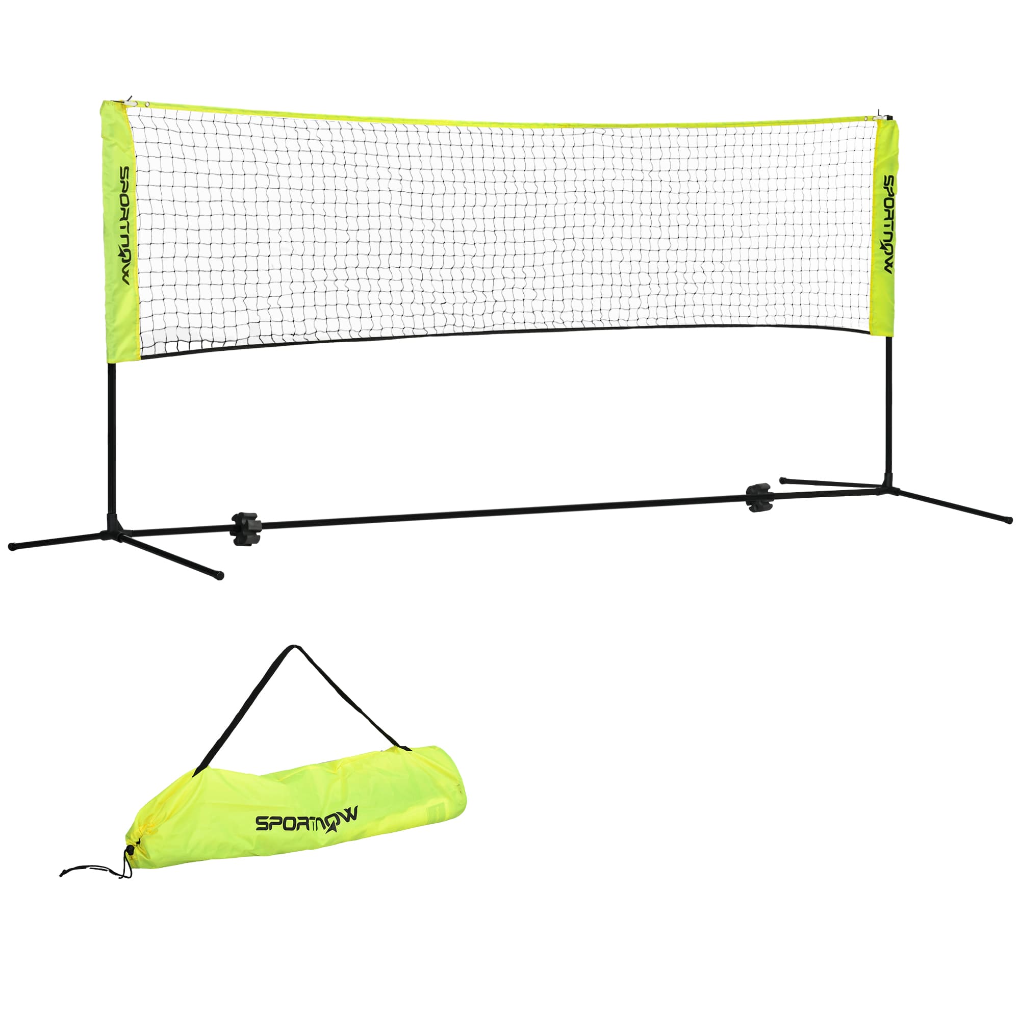 SPORTNOW Adjustable Height Badminton Net, 3m, Portable Outdoor Sports Net for Tennis, Pickleball, Volleyball, with Carry Bag | Aosom UK