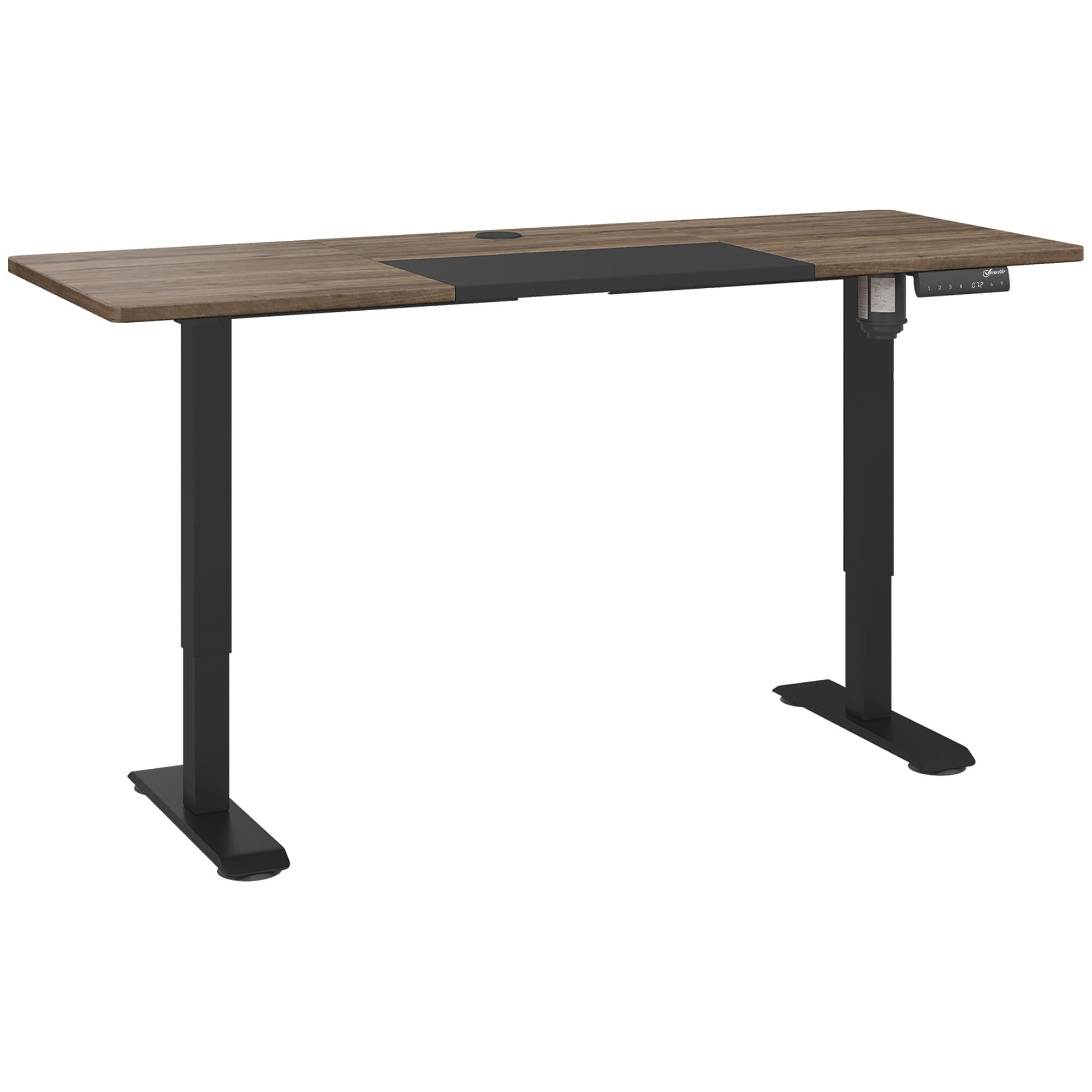 Vinsetto Height Adjustable Electric Standing Desk with 4 Automatic Memory Preset 140cm x 70cm Tabletop Stand Up Desk for Home Office | Aosom UK