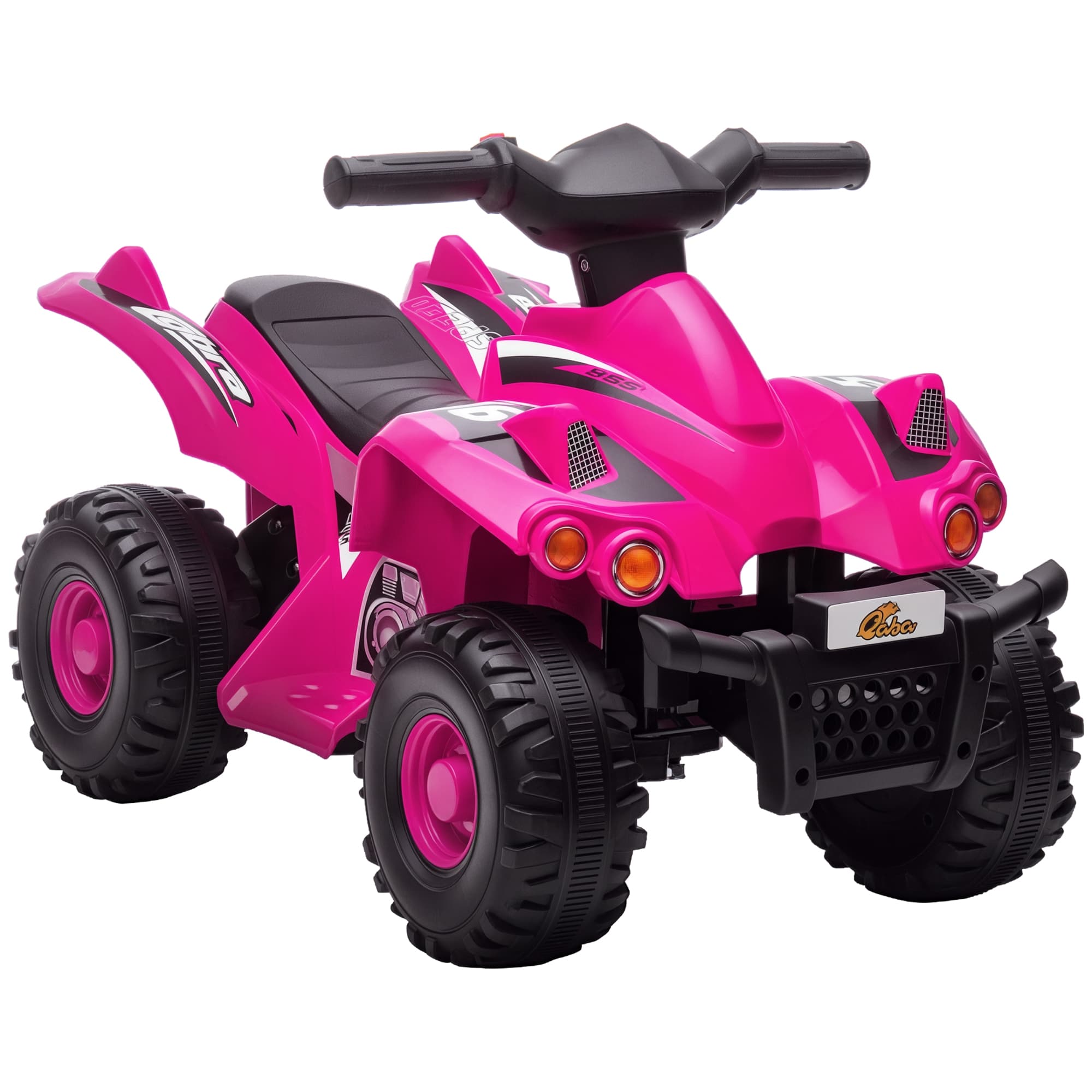 AIYAPLAY 6V Kids Electric Quad Bike w/ Music, Forward Function, for 2-6 Years, Pink | Aosom UK