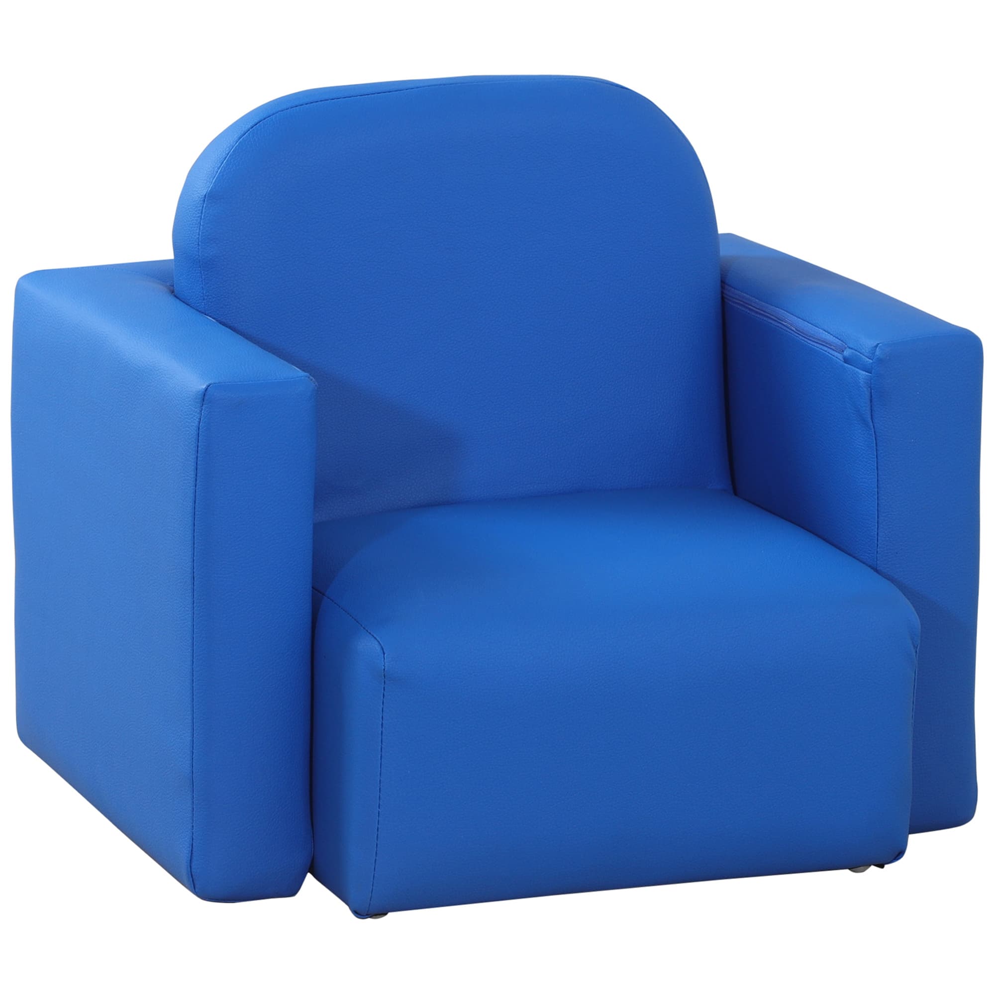 HOMCOM Toddler 2-in-1 Sofa Chair for Playroom, Comfortable Child's Armchair for Relaxation & Play, Blue | Aosom UK