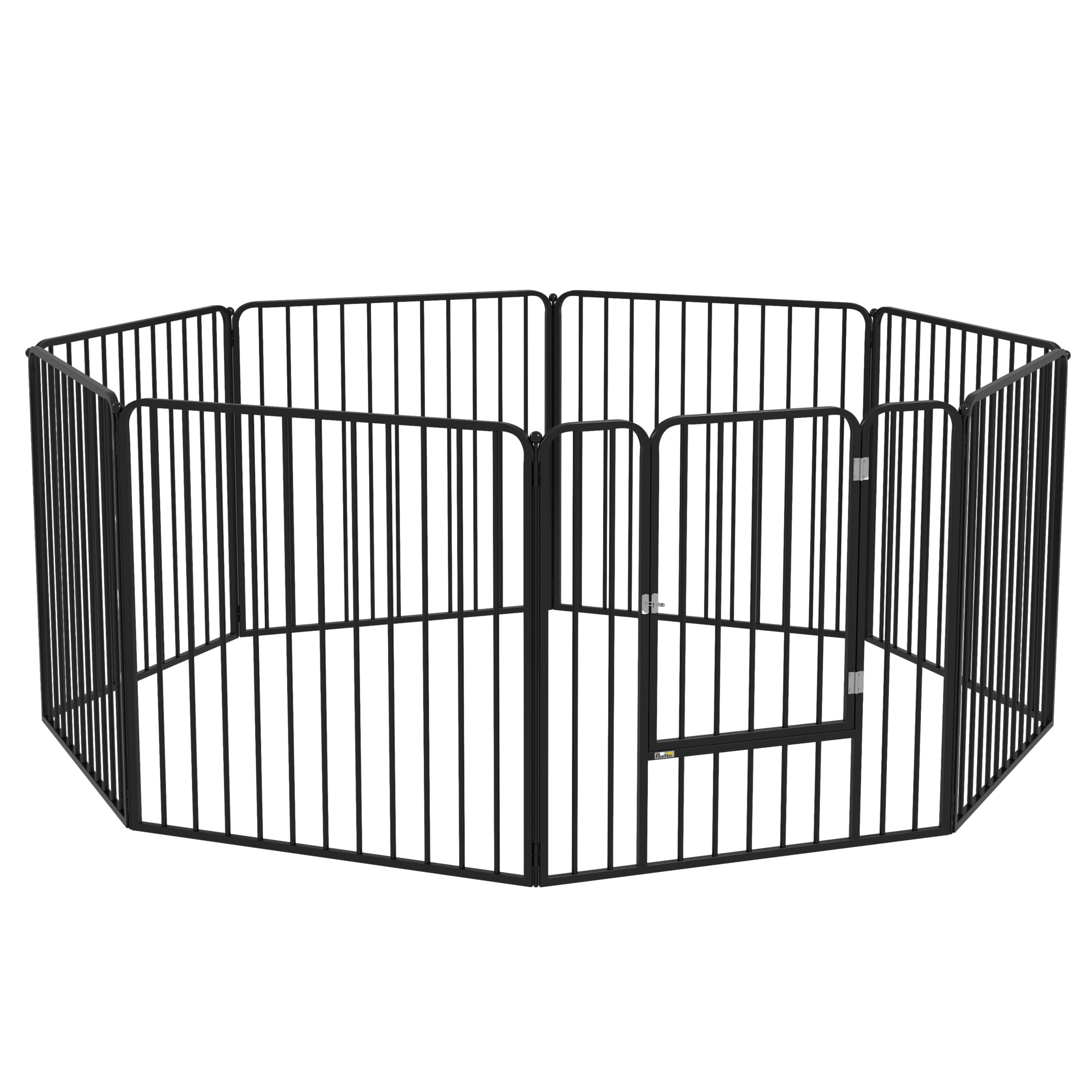 PawHut 8 Panels Heavy Duty Dog Pen, 60cm Height Pet Playpen for Indoor Outdoor, Small Dogs