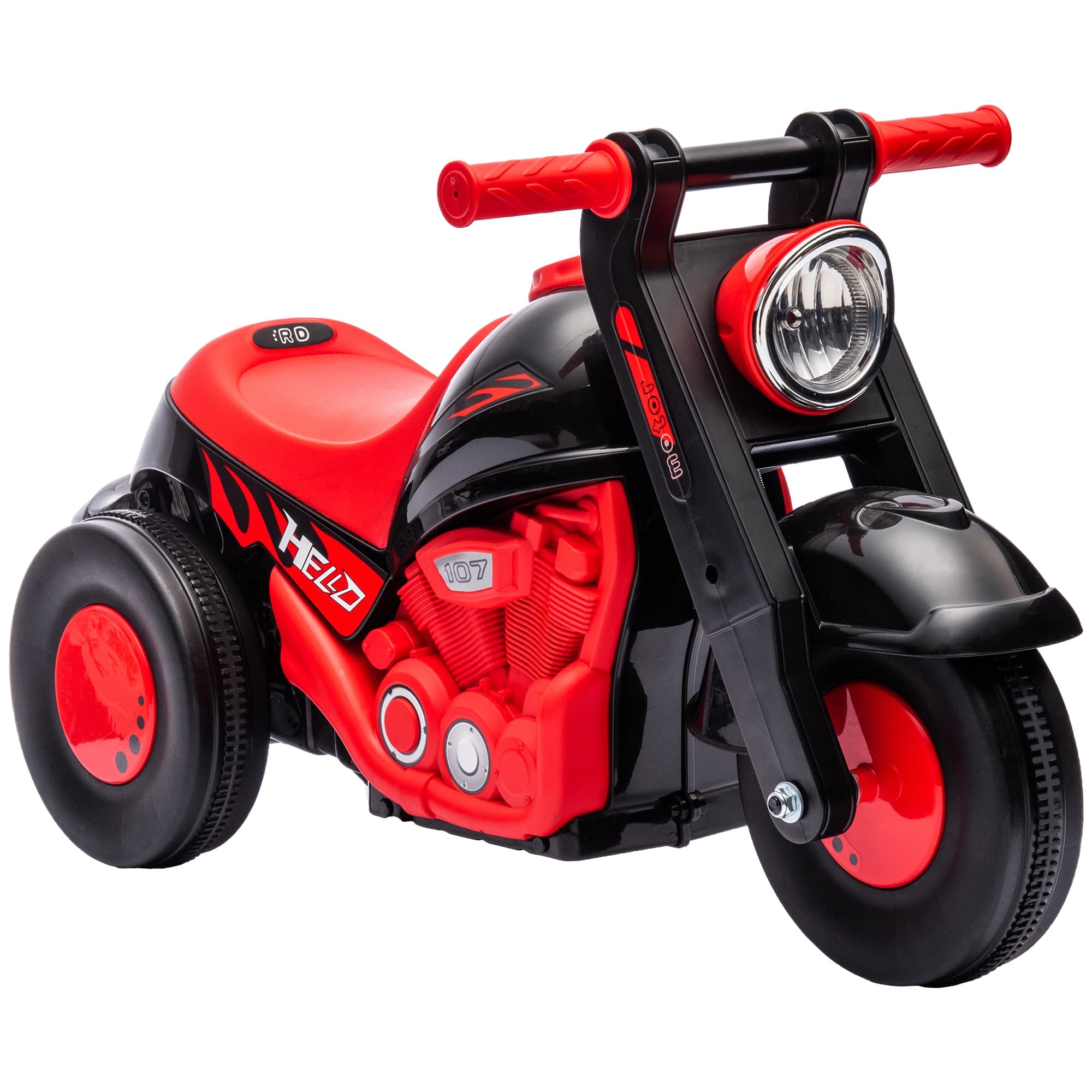 AIYAPLAY Foot To Floor Sliding Kids Ride On Car with Music, Bubble, for Toddler from 2 to 5 Years Old - Black | Aosom UK