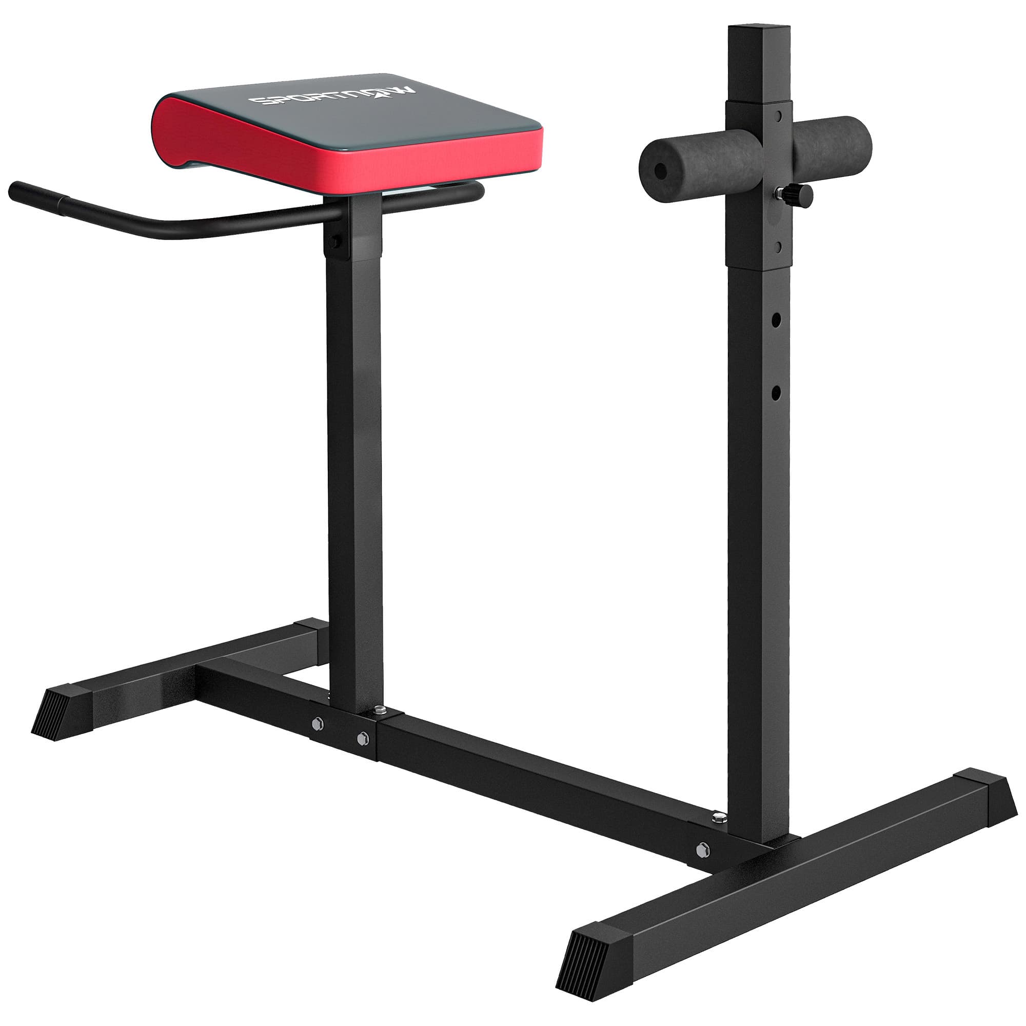 SPORTNOW Back Extension Roman Chair, Hyperextension Bench with Adjustable Leg Roller for Back, Abdominal and Gluteal Training | Aosom UK