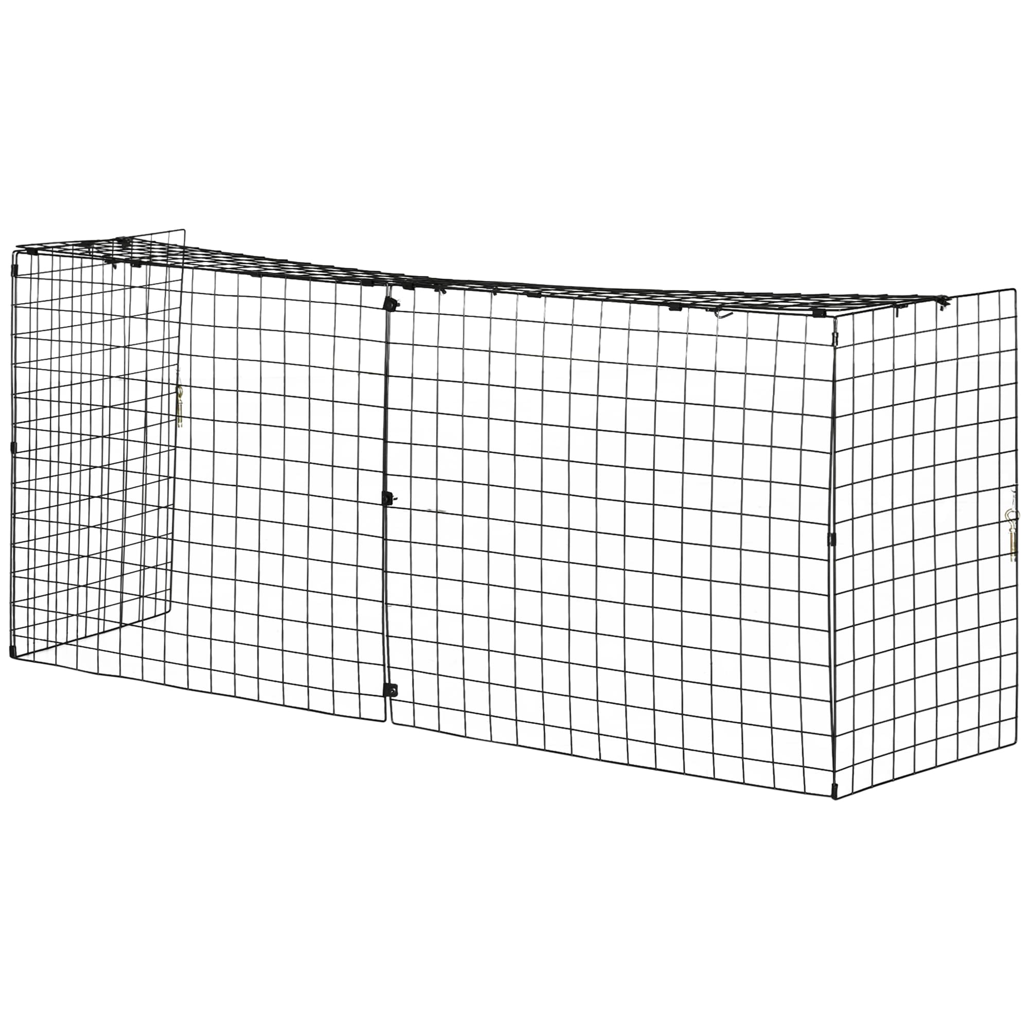 HOMCOM Extendable Safety Fireguard Extendable Fireguard Screen-Black