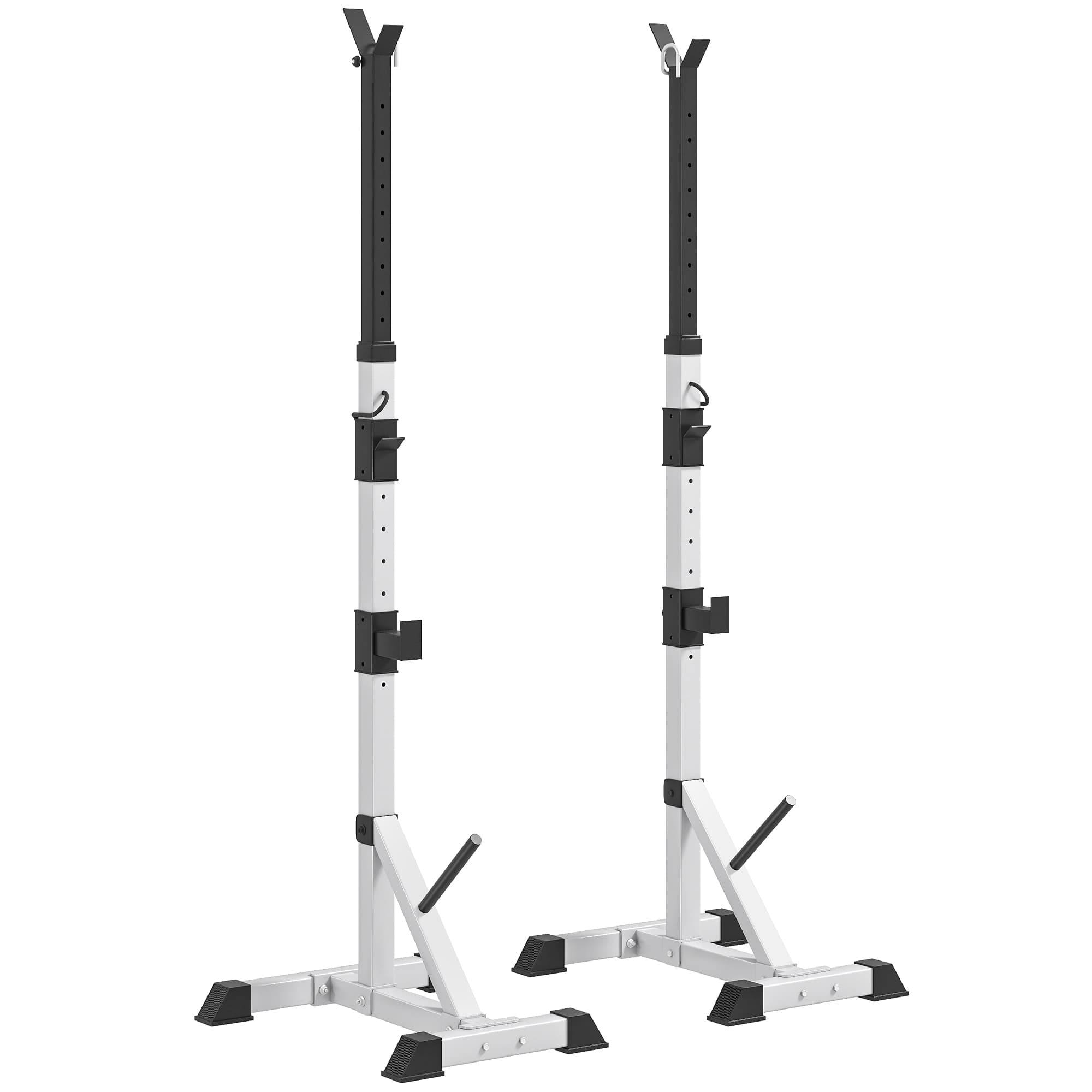 HOMCOM Weights Bar Barbell Rack Squat Stand Adjustable Portable Weight Lifting Suitable For Home Gym Training Work Out