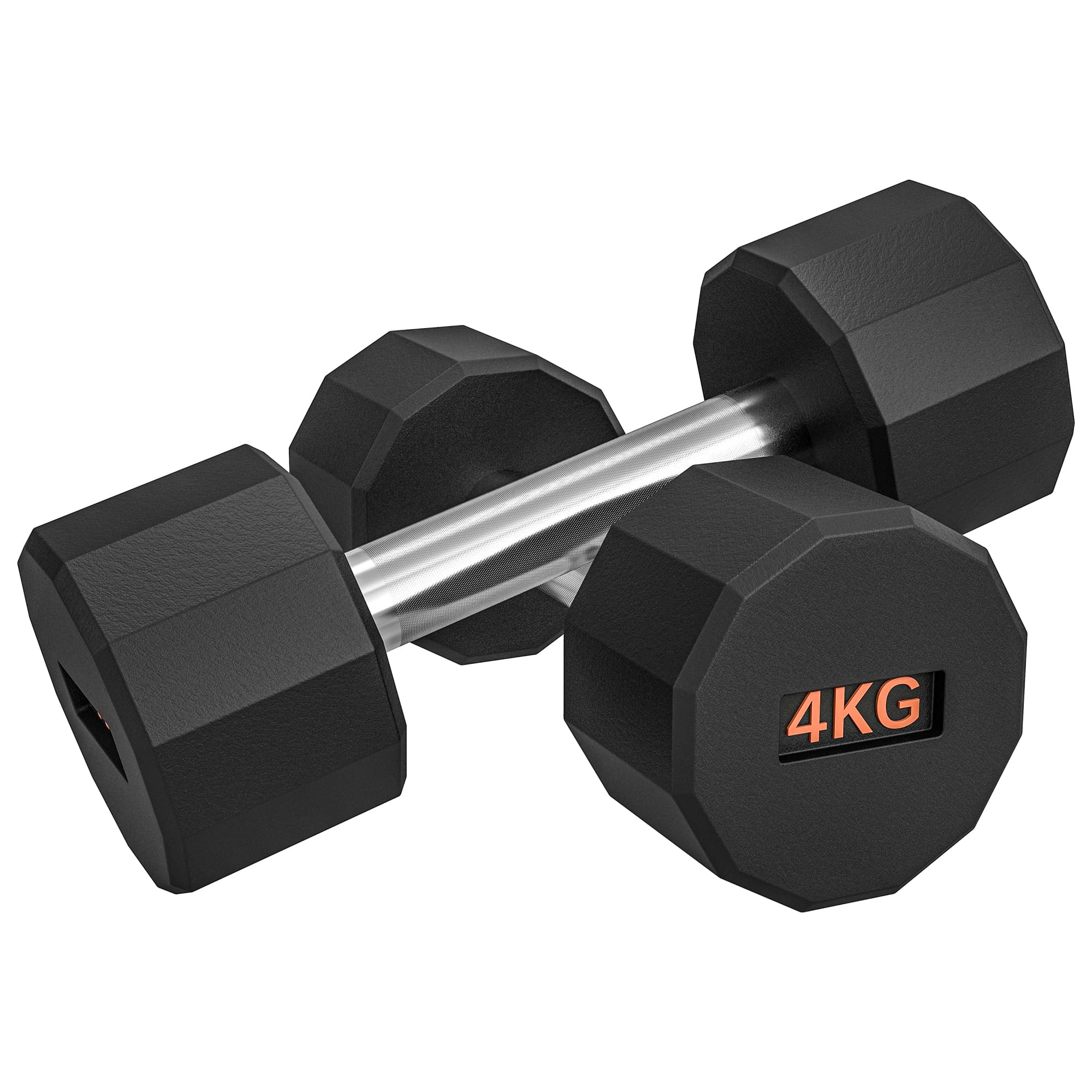 SPORTNOW 2 x 4kg Dumbbells Weights Set with 12-Sided Shape and Non-Slip Grip for Men Women Home Gym Workout | Aosom UK