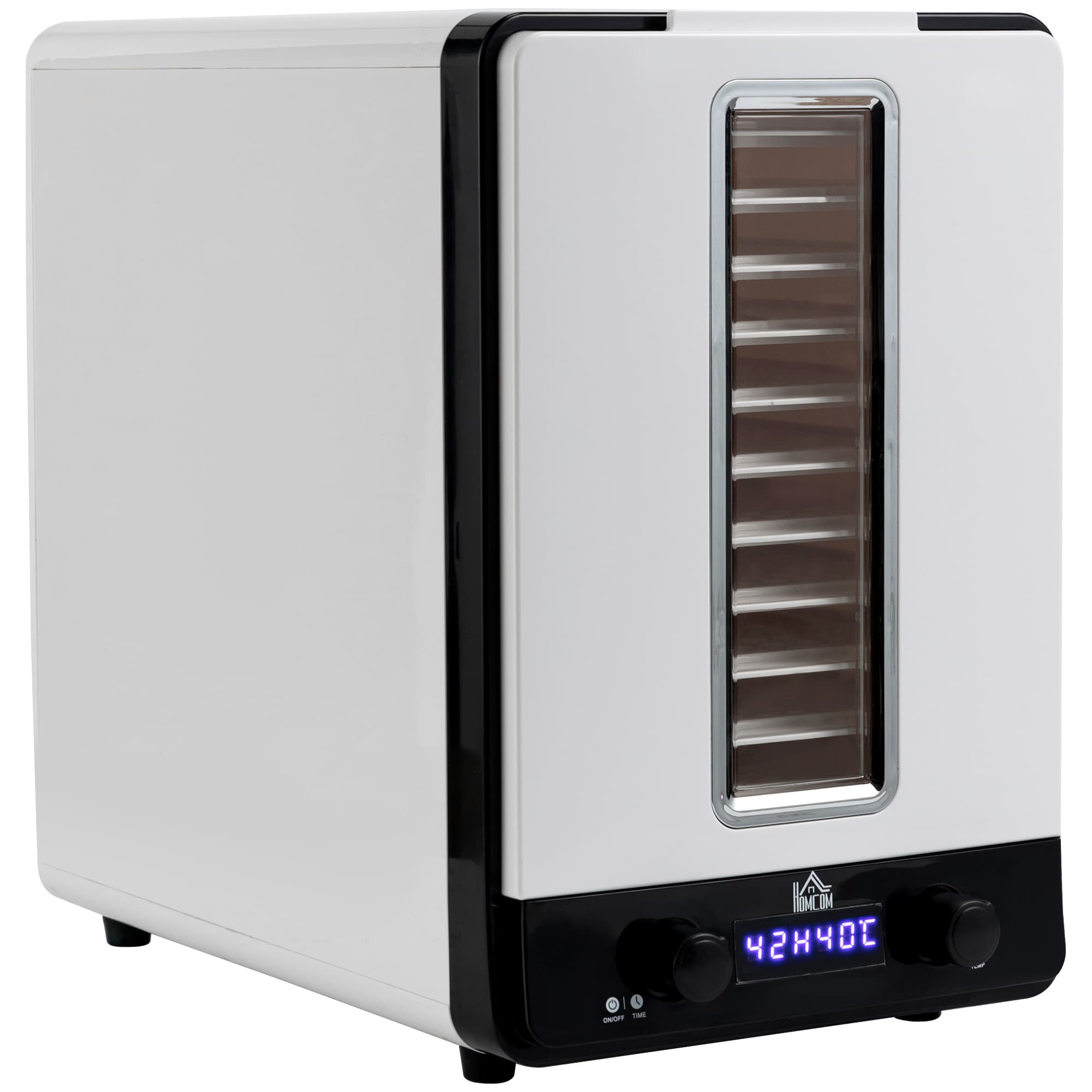 HOMCOM 11 Tier Food Dehydrator, 550W Food Dryer Machine w/ Adjustable Temperature, Timer & LCD Display for Drying Fruit, Meat, Vegetable | Aosom UK