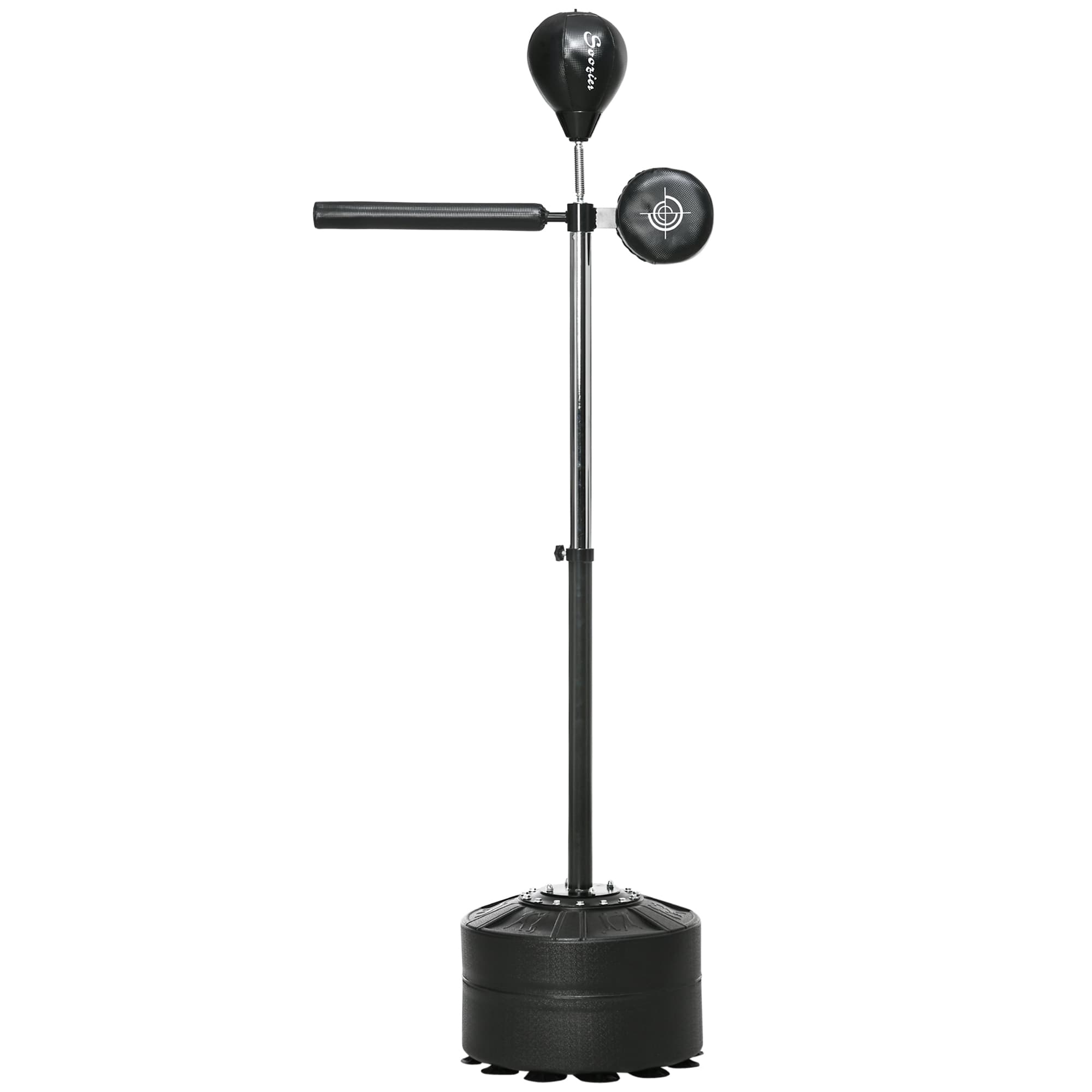 SPORTNOW Free Standing Speed Bag, Height Adjustable Boxing Punching Bag with Stand, Reflex Bar, Punching Pad and Suction Cup Base | Aosom UK