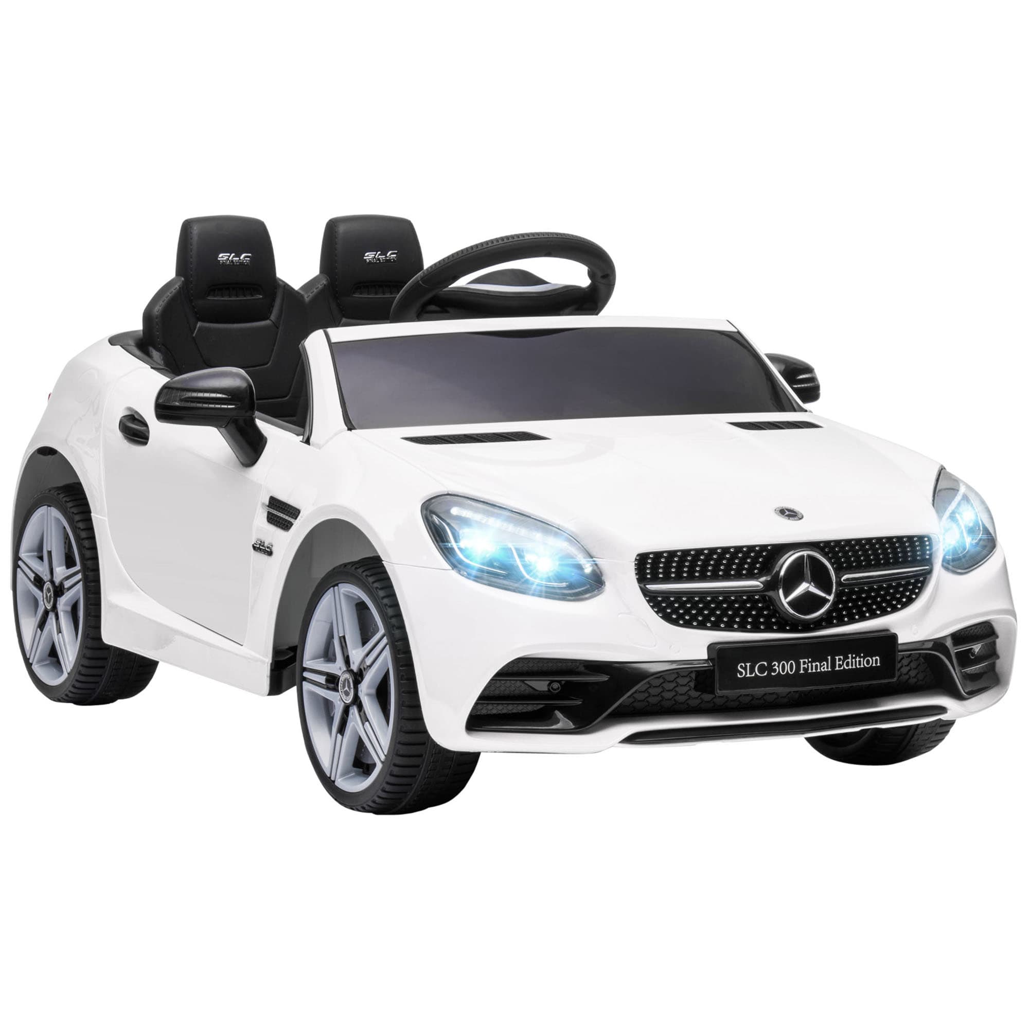 AIYAPLAY Mercedes Benz SLC 300 Licensed 12V Kids Electric Ride On Car w/ Parental Remote Two Motors Music Suspension Wheel for 3-6 Year | Aosom UK