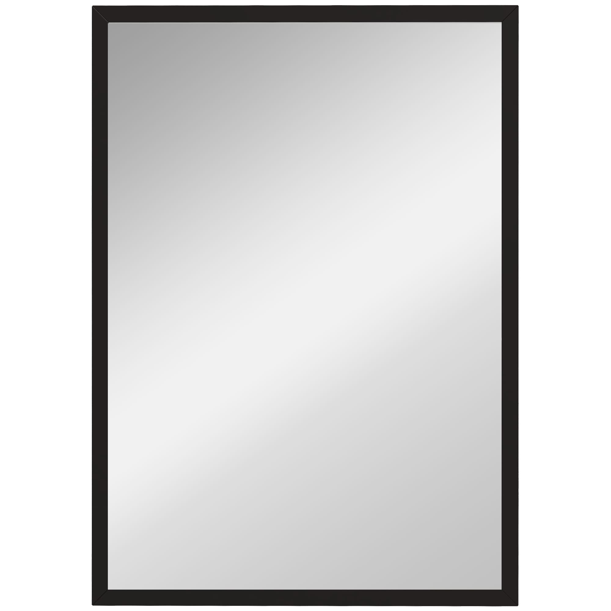 HOMCOM Wall Bathroom Mirror, 70 x 50 cm Wall-Mounted Mirror for Living Room, Bedroom, Hallway, Black | Aosom UK