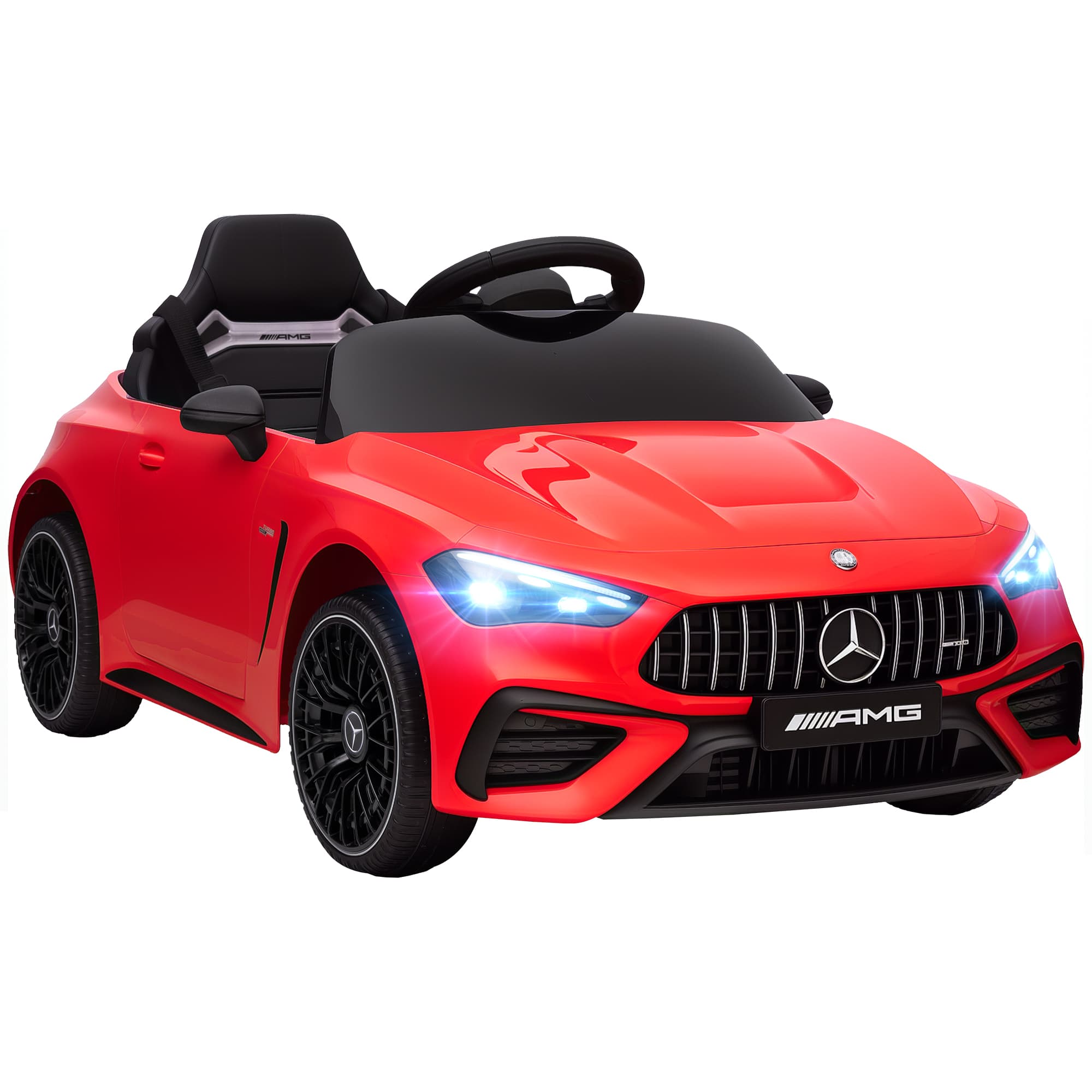 AIYAPLAY Licensed Mercedes-AMG 12V Kids Electric Ride On Car with Dual Motors, Parental Remote Control, for Ages 3–6, Red | Aosom UK