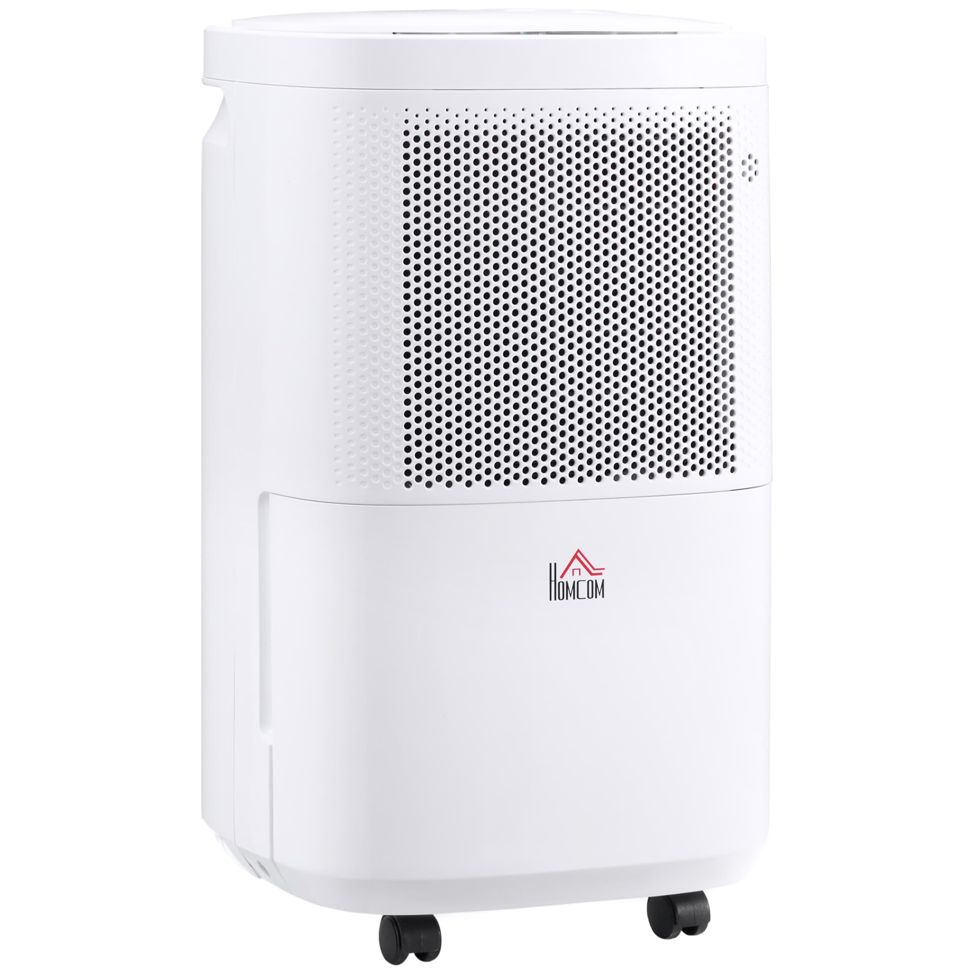 HOMCOM 10L/Day Quiet Low-Energy Dehumidifier with WiFi Smart App Control, Electric Moisture Air Dehumidifier for Home Laundry Basement, White | Aosom UK