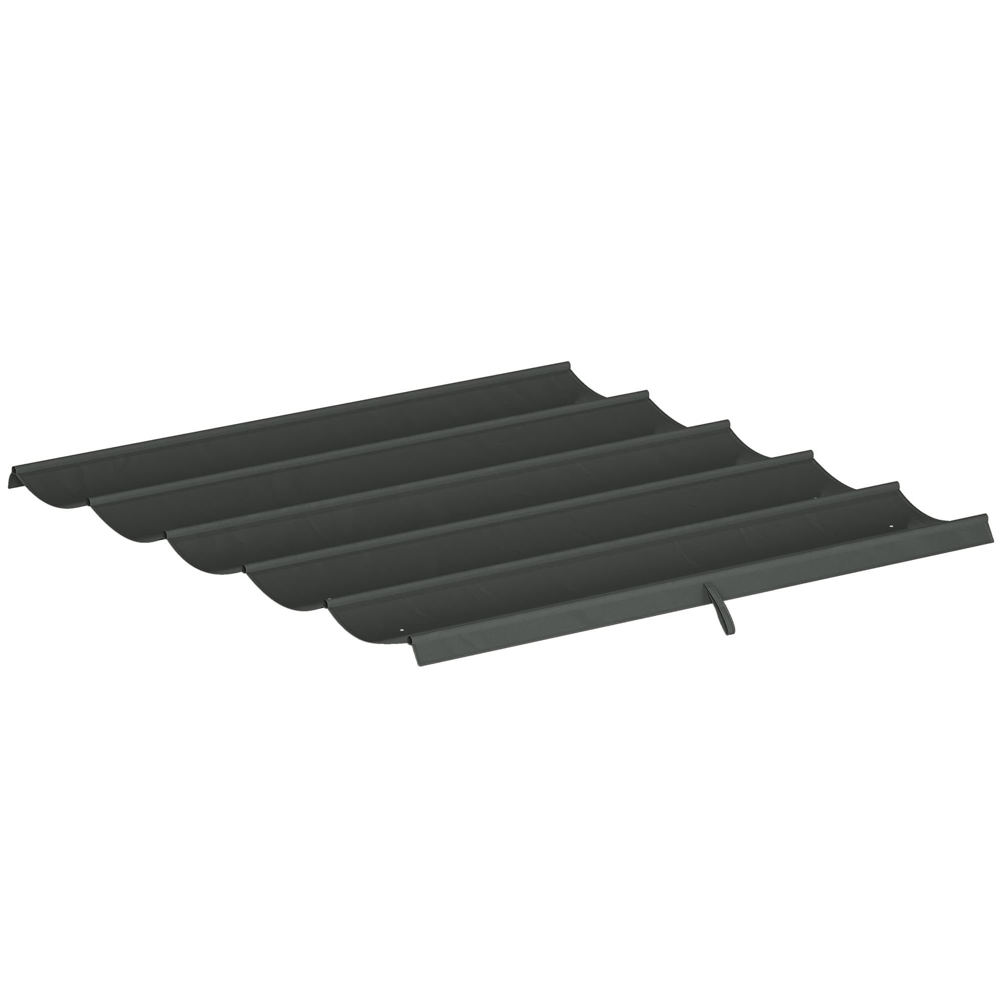 Outsunny Retractable Pergola Shade Cover, Replacement Canopy Fabric for 3 x 3 (m) Pergola, Gazebo Retractable Roof, Dark Grey | Aosom UK