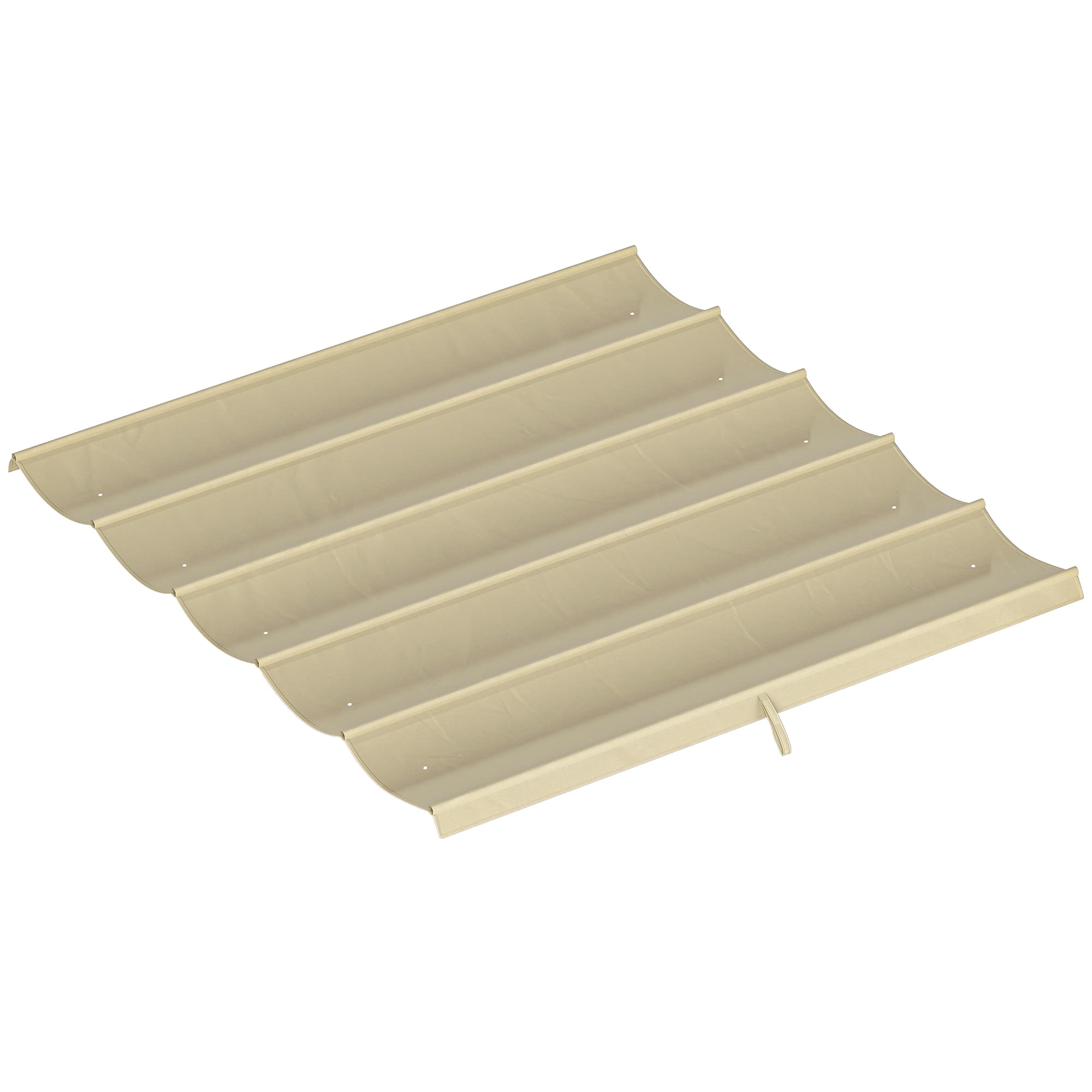 Outsunny Retractable Pergola Shade Cover, Replacement Canopy Fabric for 3 x 3 (m) Pergola, Gazebo Retractable Roof, Beige